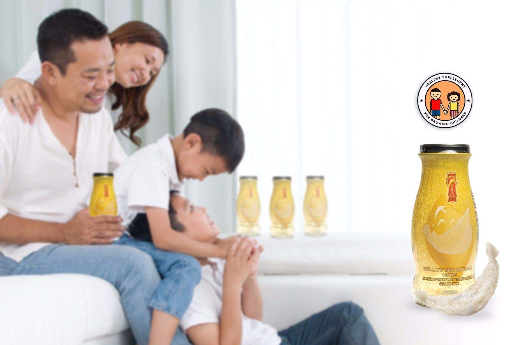 Golden Nest Premium Bird Nest Drink, Swallow Bird Nest 100% Natural - Made In Usa, (??) 12 Bottles X 240 Ml (8Oz) (Original)