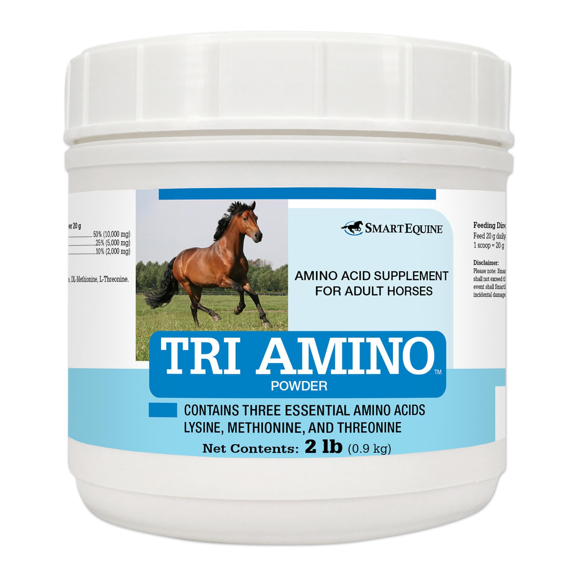 SmartEquine Tri Amino | Lysine Horses Supplement with Methionine & Threonine for Strong Muscles | Healthy Topline | Assist in Pr