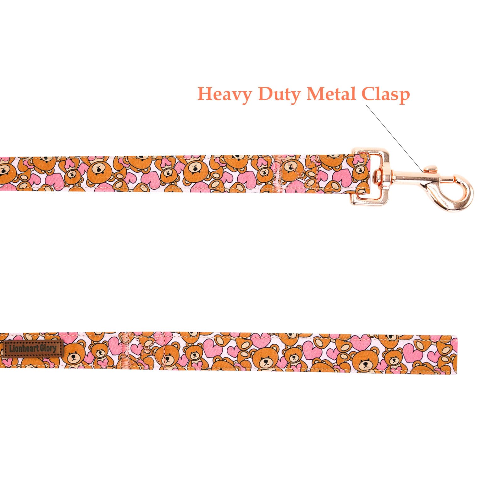 Lionheart Glory Valentine Dog Leash Strong Durable Hearts Dog Leashes Comfortable Soft Handle For Small Medium And Large Dogs Gi