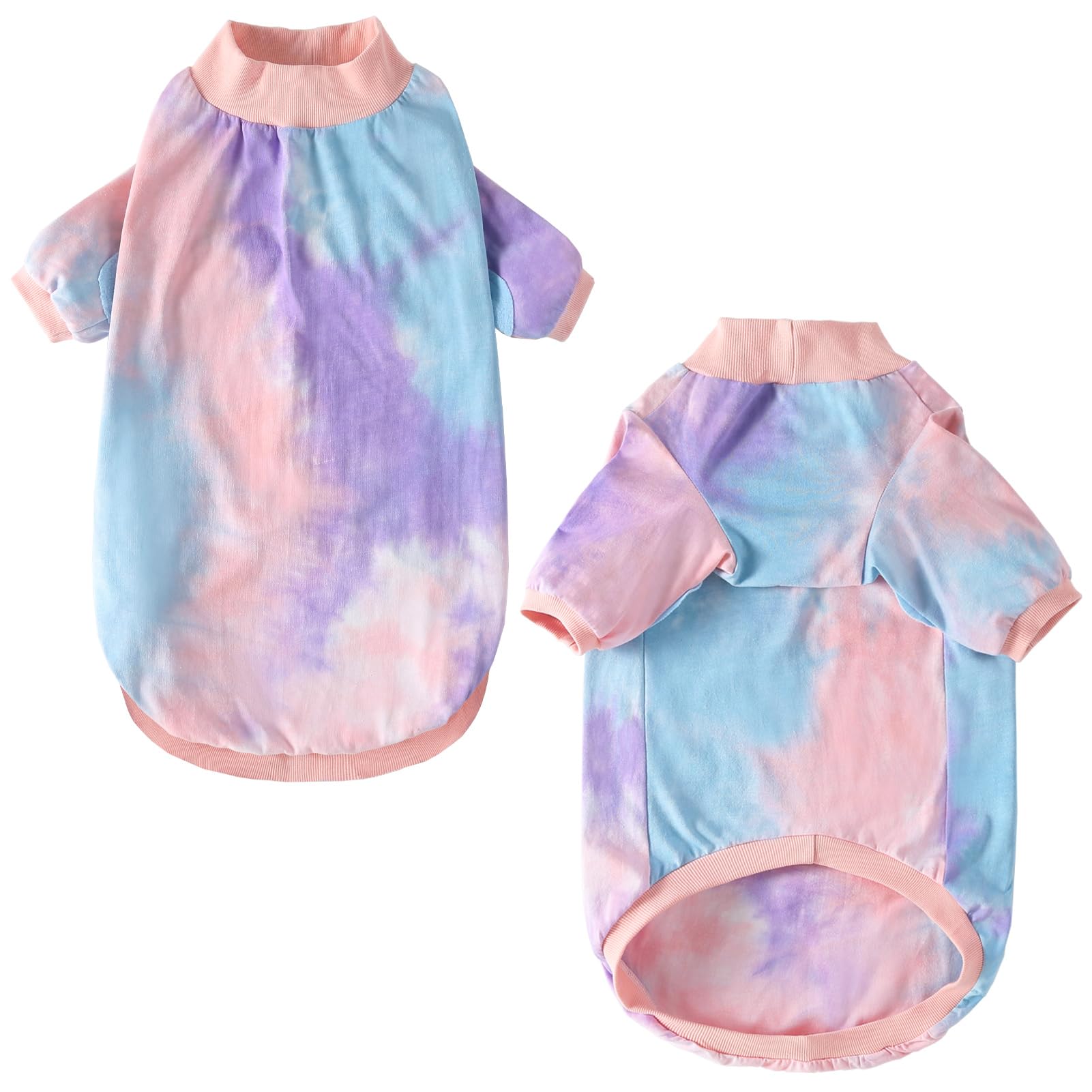PriPre Tie Dye Dog T Shirt for Medium Large Dogs Breathable Cotton Dog Shirt Dog Pajamas Big Dogs Boy Girl Tiedye M