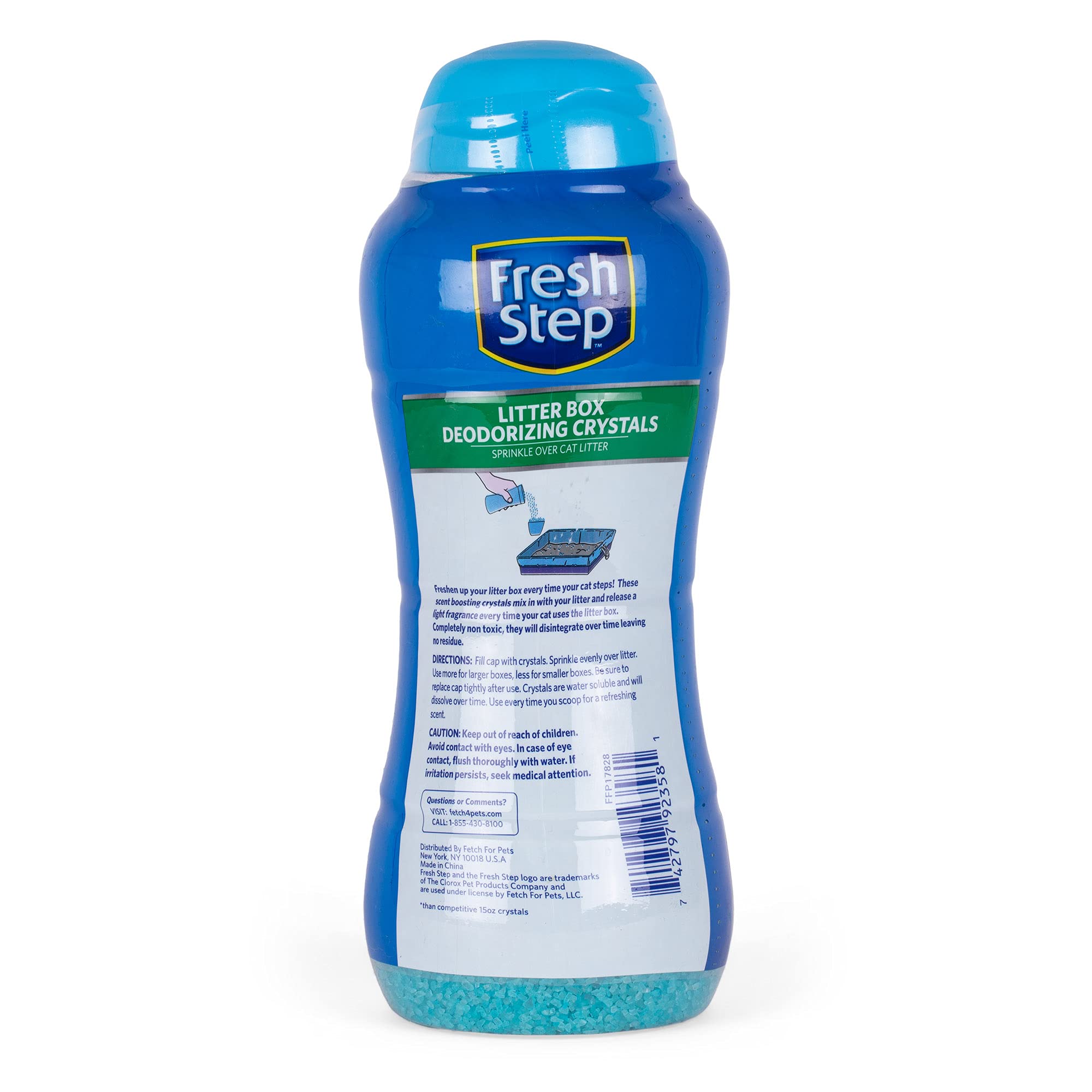 Fresh Step Cat Litter Crystals, Cat Litter Box Deodorizer Product For All Cats, Combats Cat Odors And Neutralizes Smells, Summer