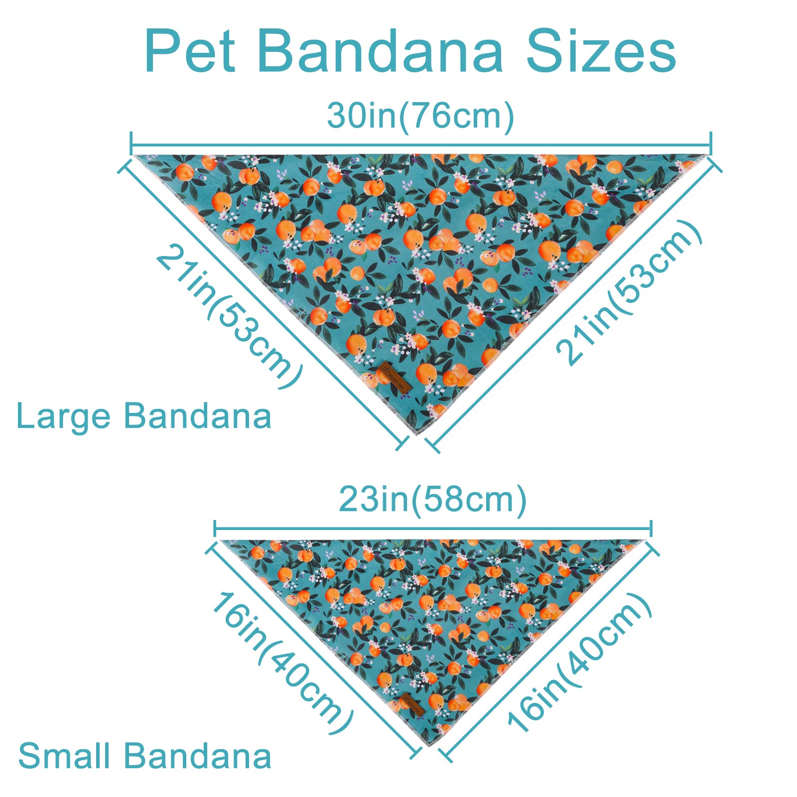 Up Urara Pup Summer Dog Bandana - Comfortable Cotton Triangle Scarf For Puppy, Small Dogs Or Cats - Washable Pet Kerchief, Peach