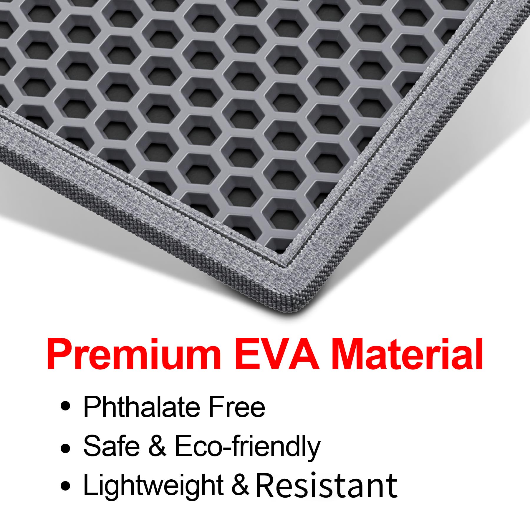 Waretary Cat Litter Mat, 30' X 24' Litter Trapping Mat, Double Layer Honeycomb Litter Box Mat, Urine & Waterproof Kitty Litter Mat, Scatter Control Easy Clean (Gray)