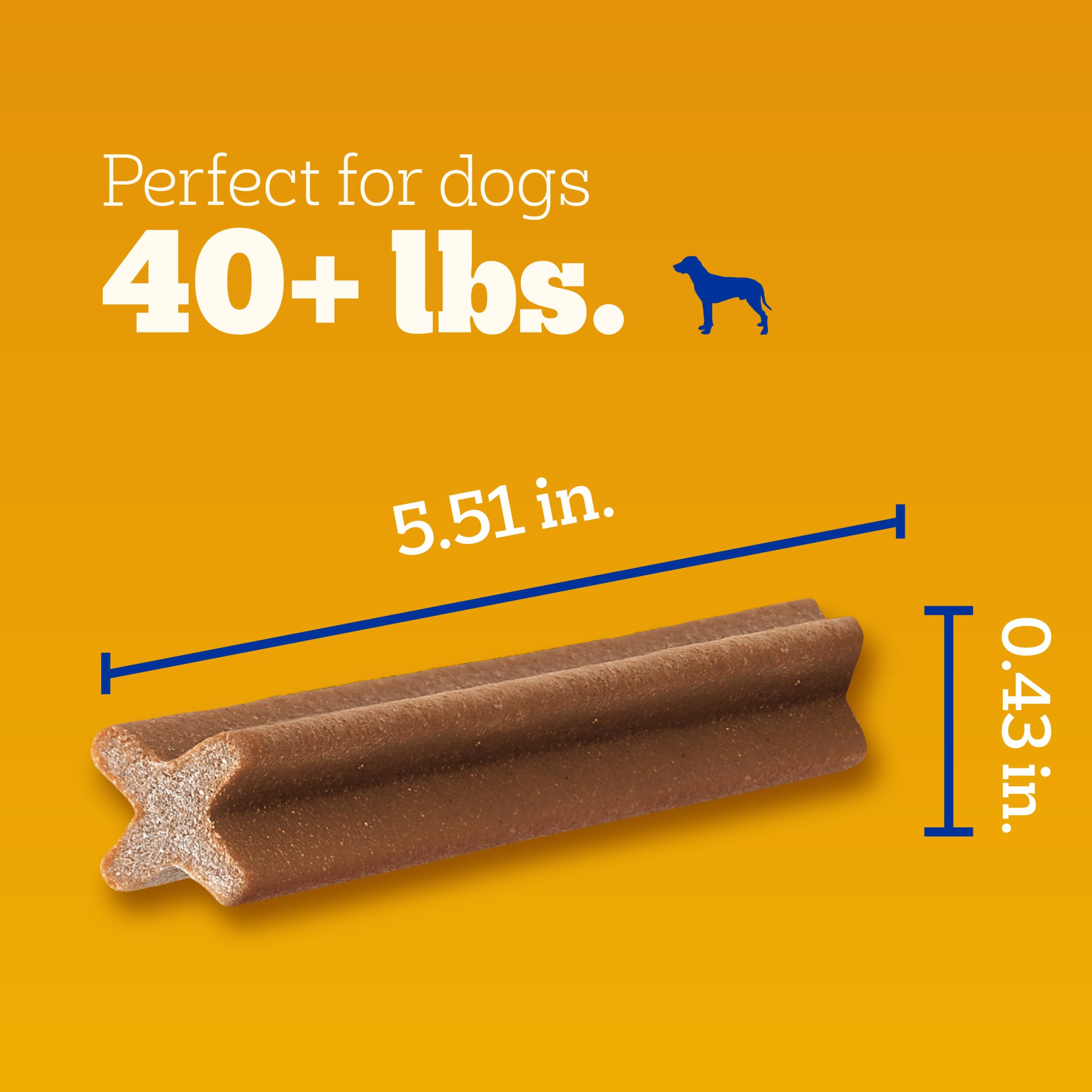 PEDIGREE DENTASTIX Large Dog Dental Treats Beef Flavor Dental Bones, 2.08 lb. Value Pack (40 Treats)
