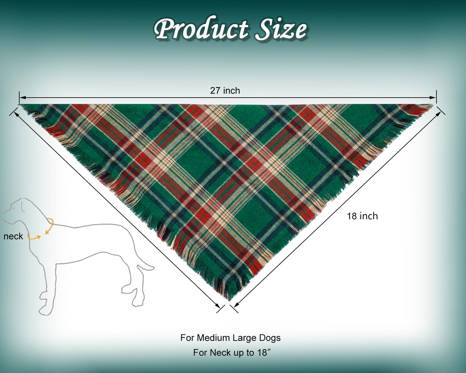 2Pcs Christmas Dog Bandanas Plaid Two-Sided With Tassels,Holiday Scarf,Stylish Triangle Dog Outfit For Boy And Girl,Winter Chris