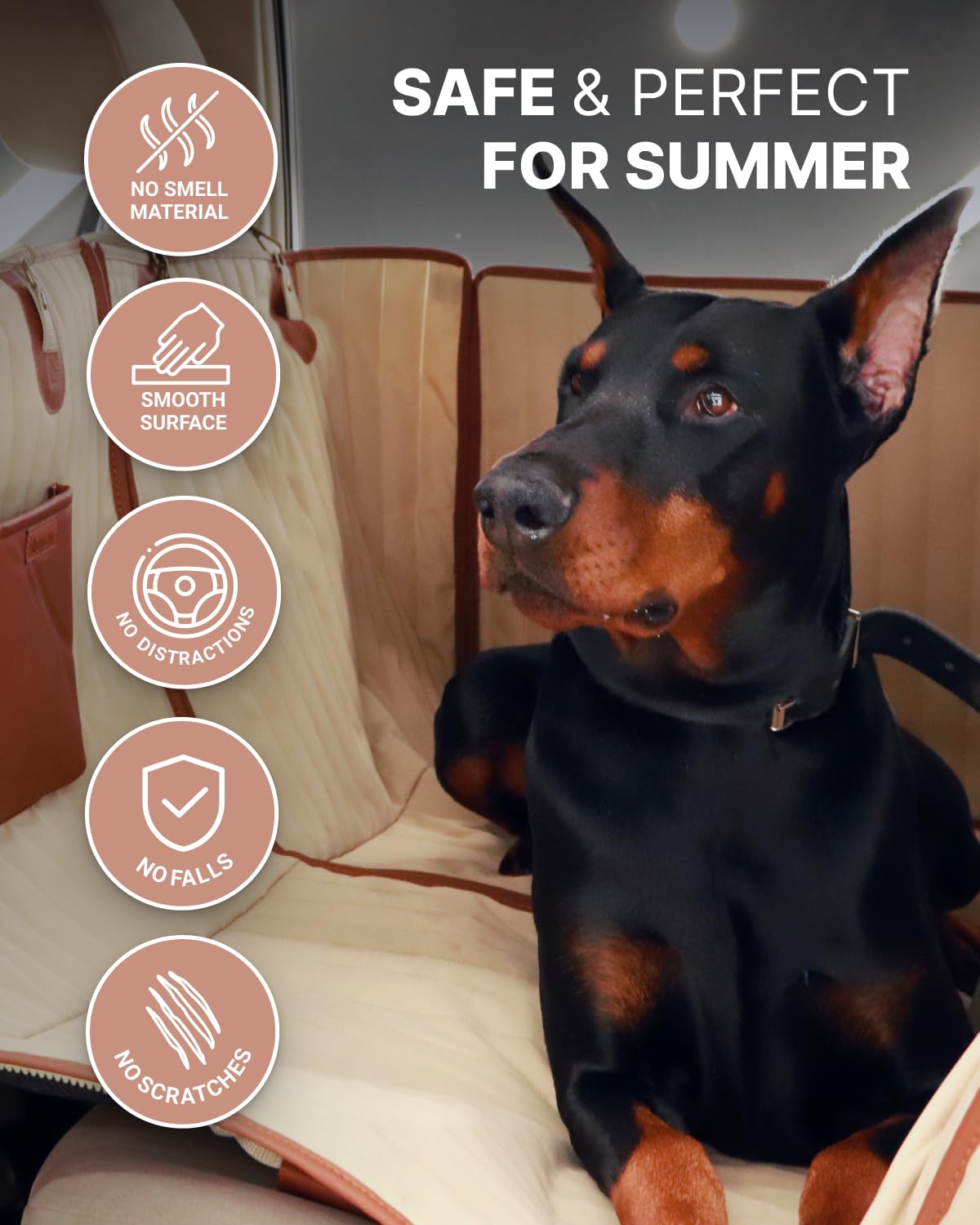 Owleys Back Seat Extender For Dogs Premium Dog Hammock For Car | Back Seat Pet Cover For Dogs | Dog Covers For Cars Back Seat (B