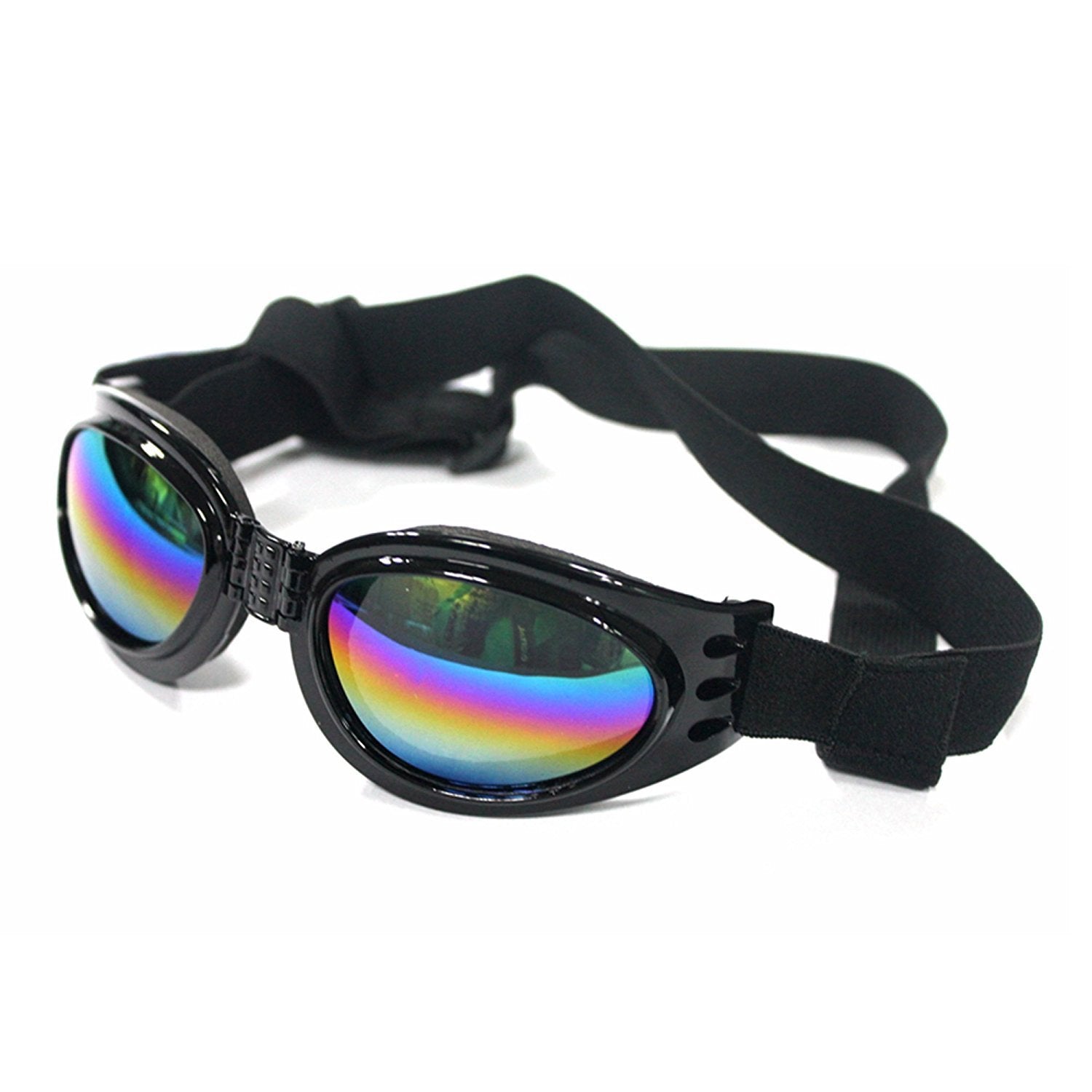 Foldable Dog Sunglasses Pet Goggles For Dog Eye Protection Outdoor Sport Sunglasses For Midium Large Dogs (Black)