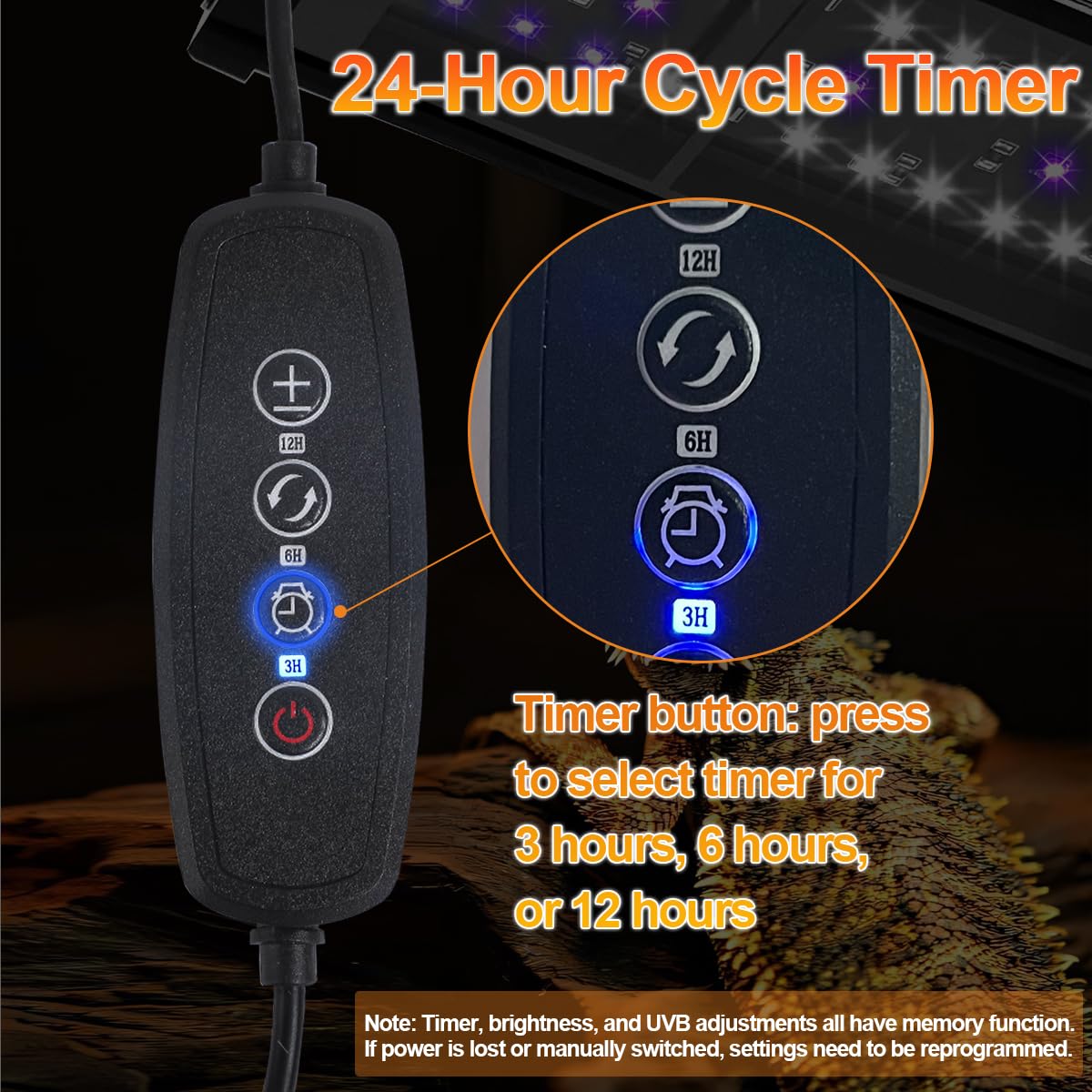 Reptidldb 22' Led Uvb Reptile Light 10.0-20.0 Adjustable With Dimming & Timer, Uva Uvb Lamp For Bearded Dragons, Turtles, Snake