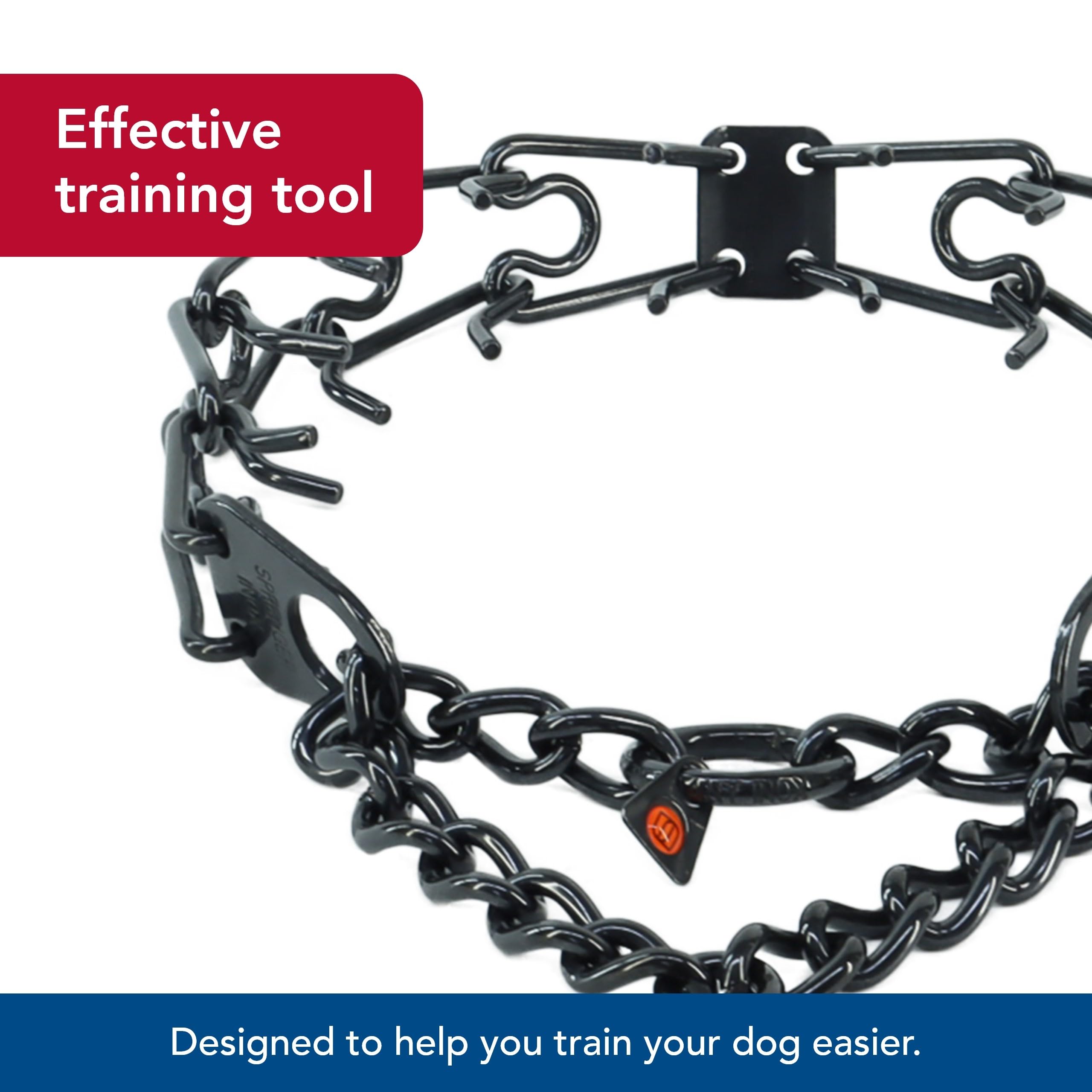 Herm Sprenger - Stainless Steel Ultra-Plus Prong Dog Training Collar - Black - 4 Mm X 20'' Neck Size; 25'' Chain Length