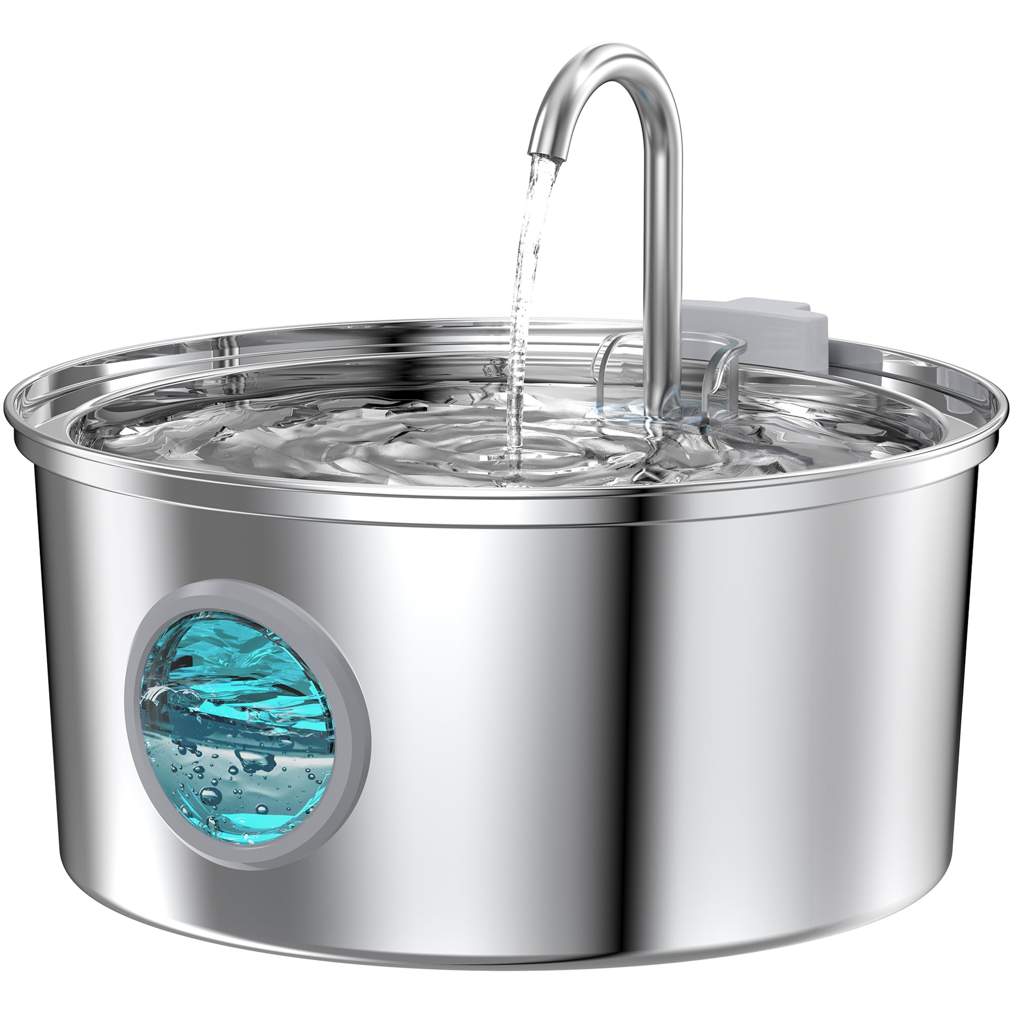 Cat Water Fountain Stainless Steel: Cat Fountain For Drinking - 108Oz/3.2L Pet Water Fountain For Cats Indoor - Quiet Water Foun