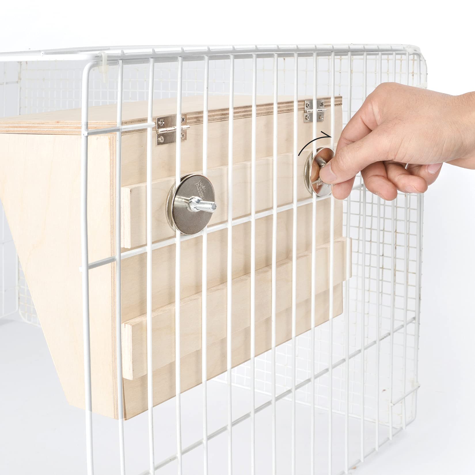 Niteangel Pet Wooden Hay Manger With Seat, Large Size, 9-7/8'' X 6-3/4'' X 8'' (Plywood)