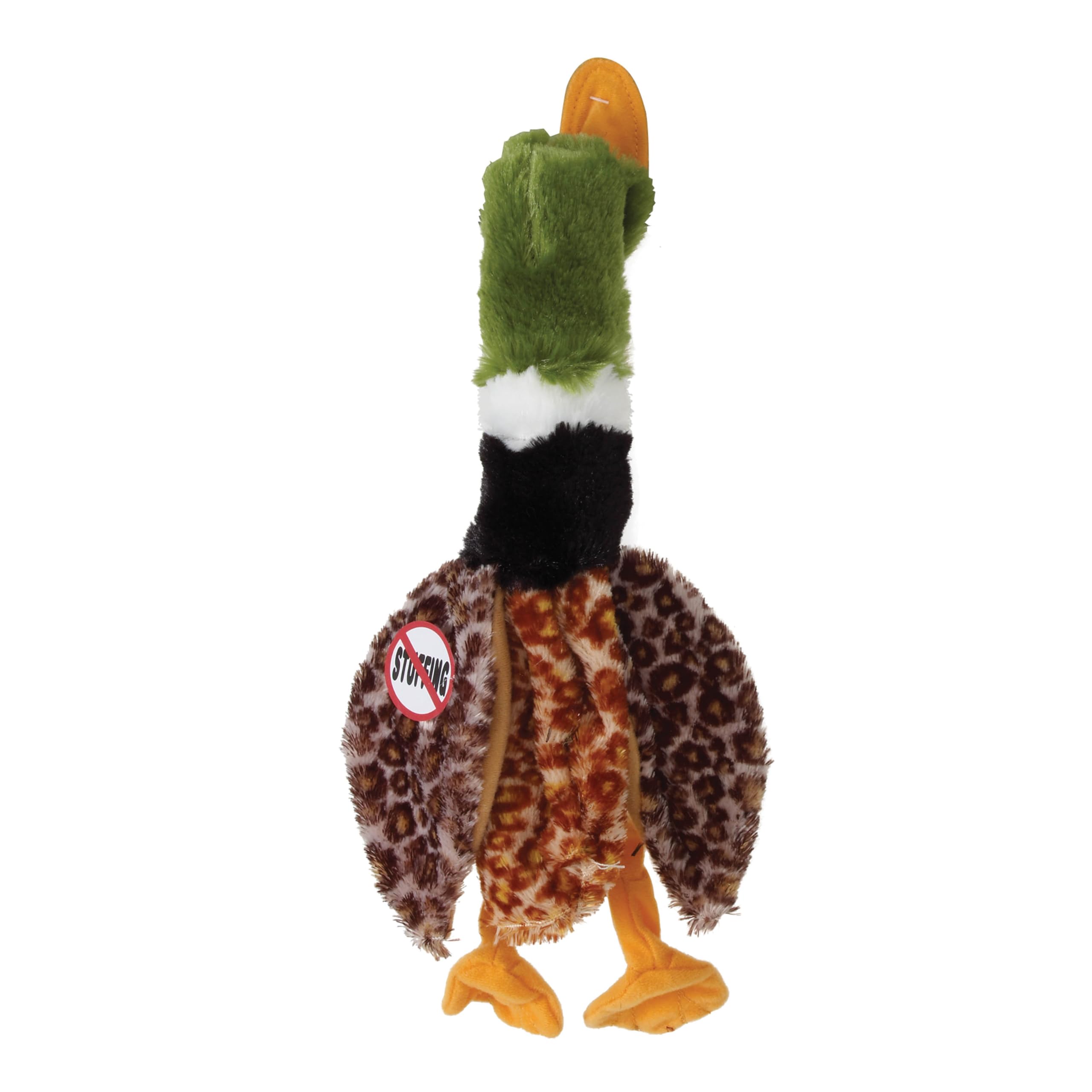 Spot Skinneeez Mallard Duck Stuffing-Free Dog Toy, Crinkle Sound, No Squeak, Durable For Light & Moderate Chewers, Tug Toy For Small Puppies & Dogs, 14.5In, Assorted Colors