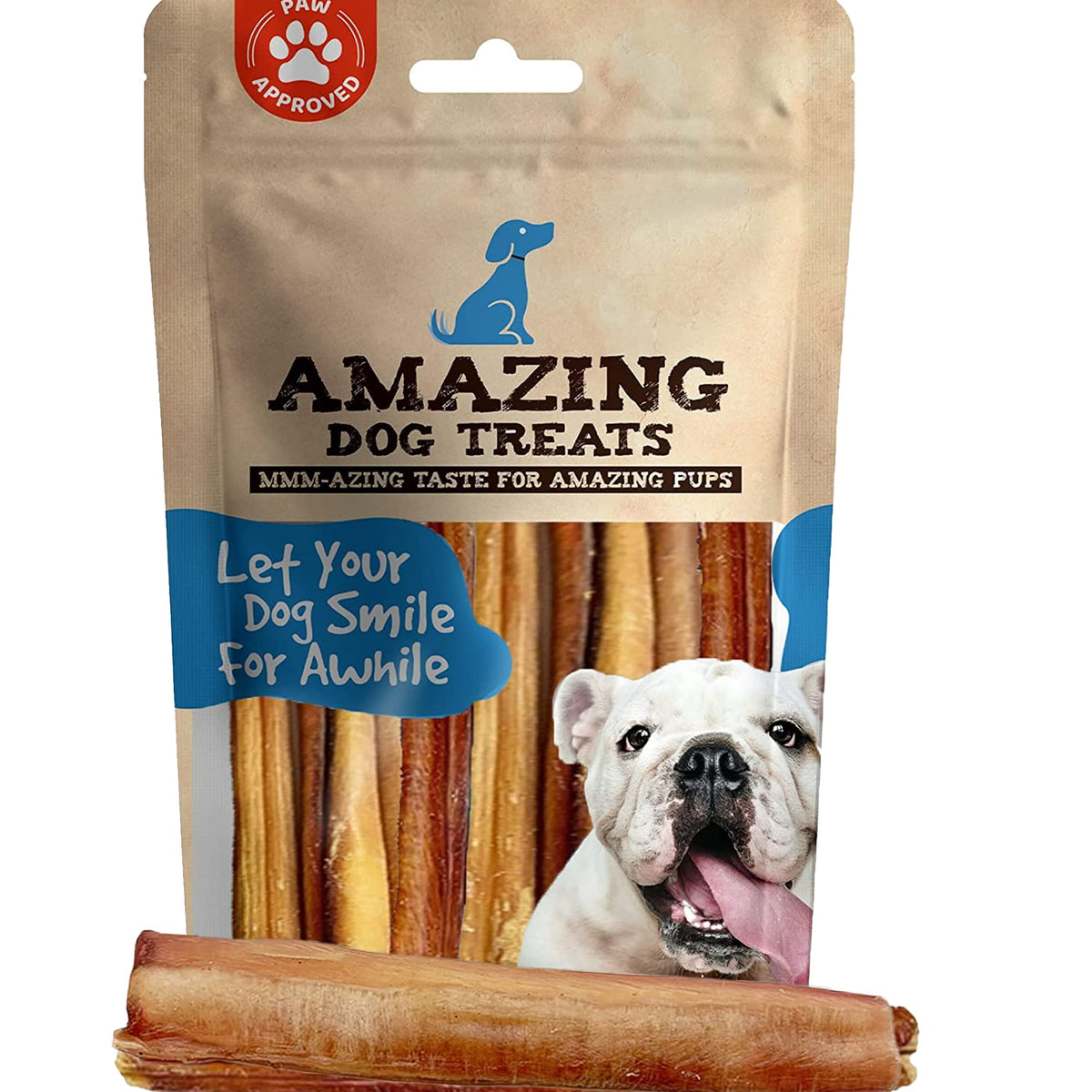 Amazing Dog Treats Bully Sticks 6 Inch [Extra Thick - 20 Pcs/Pck] -No Hide Bones For Dogs - Safe Chews For Dogs - Long Lasting Bully Sticks For Dogs