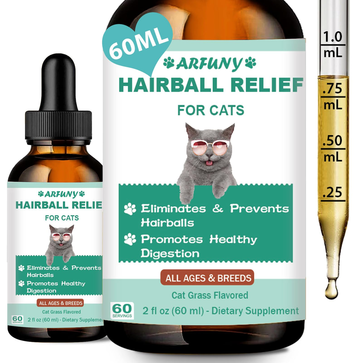 Hairball Treatment For Cats - Cat Hairball Remedy - With Natural Ingredients & Vitamins - Kitten Furball Treatment - Supports Sk