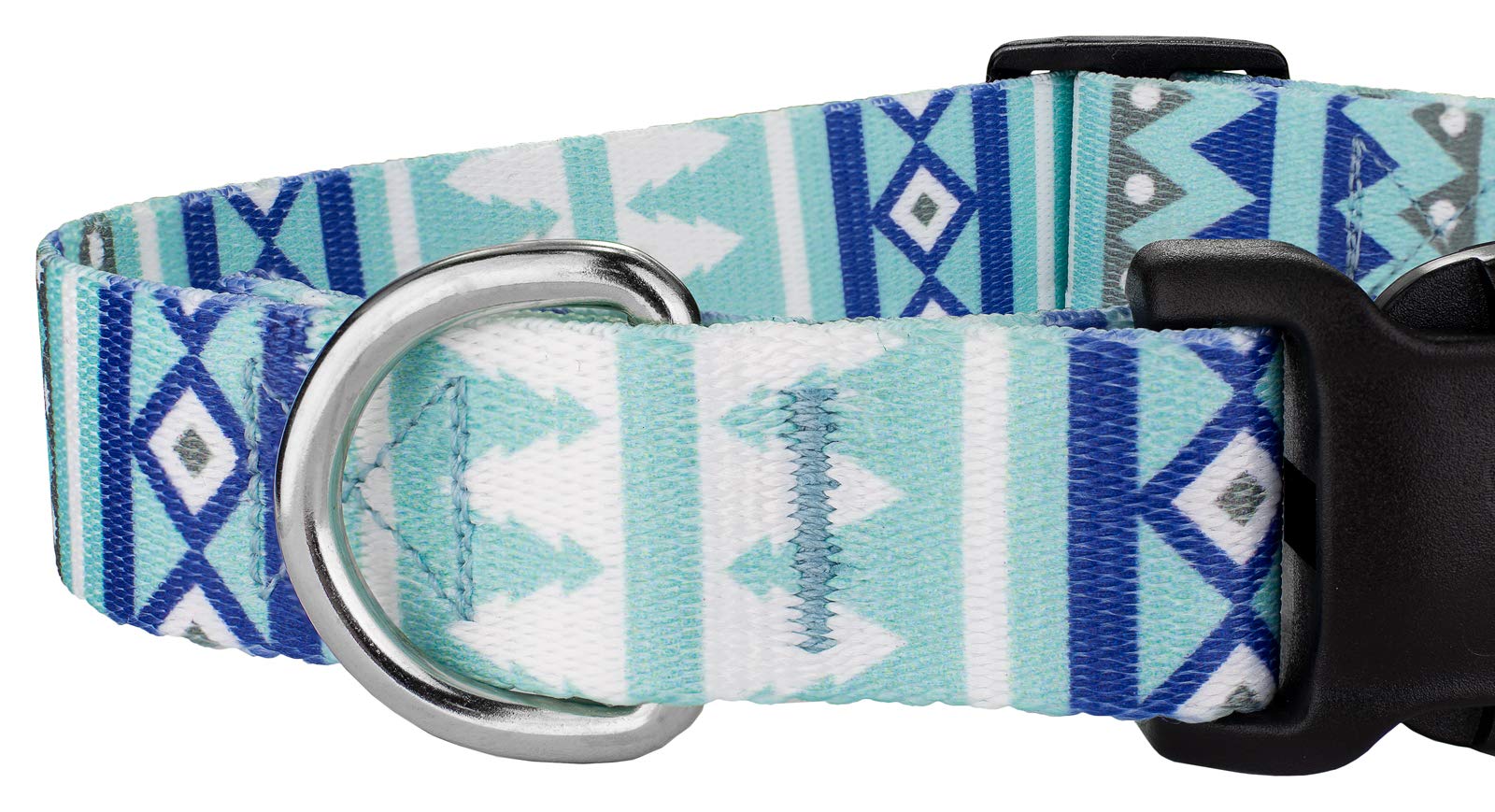 Country Brook Design - Snowy Pines Christmas Dog Collar With 23 Festive Patterns - Deluxe Collection (1 Inch, Medium)