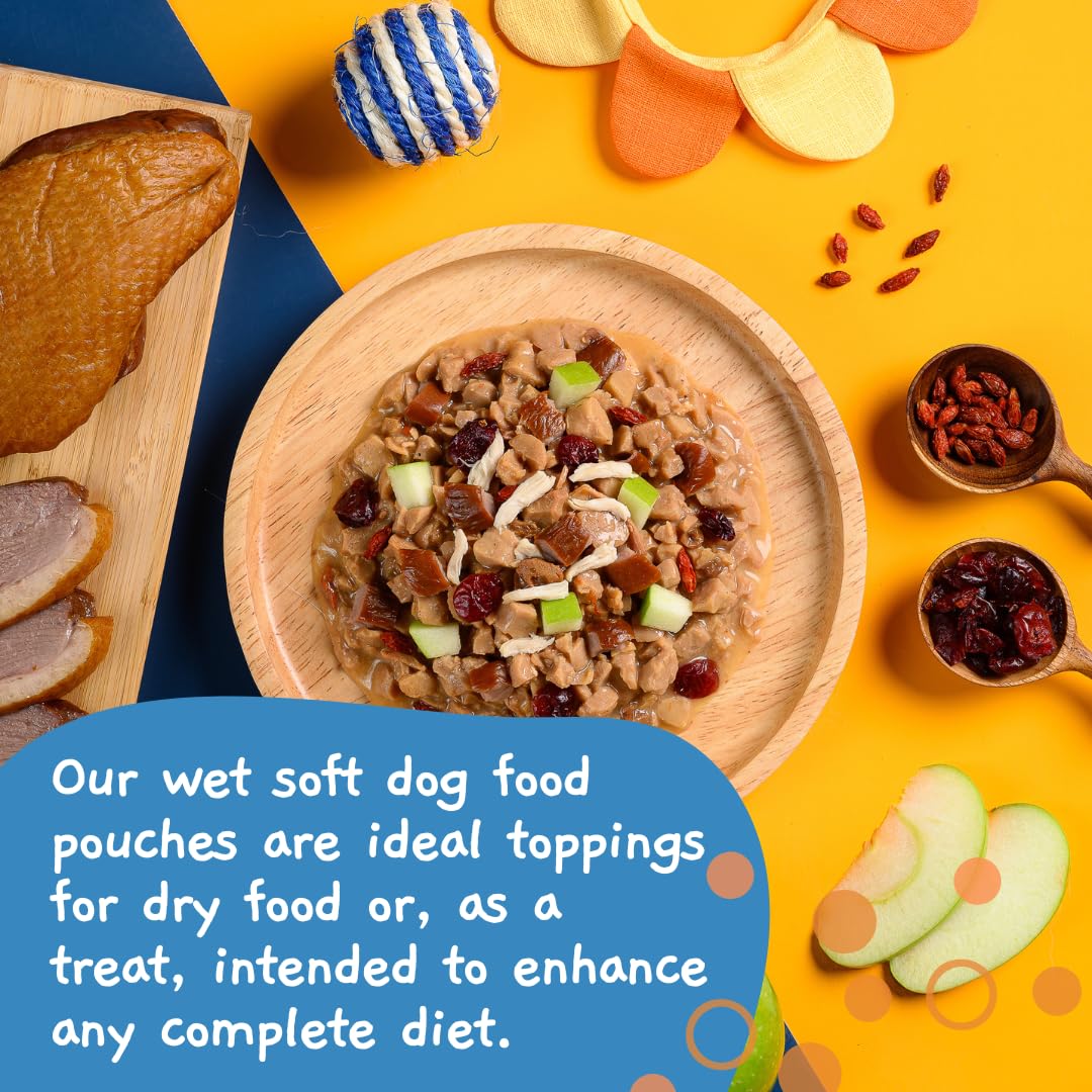 MOOCHIE Healthy Growth Wet Puppy Food - Soft Dog Food - Made with Real Chicken, Beef, Vegetables and Rice - No Added Preservativ
