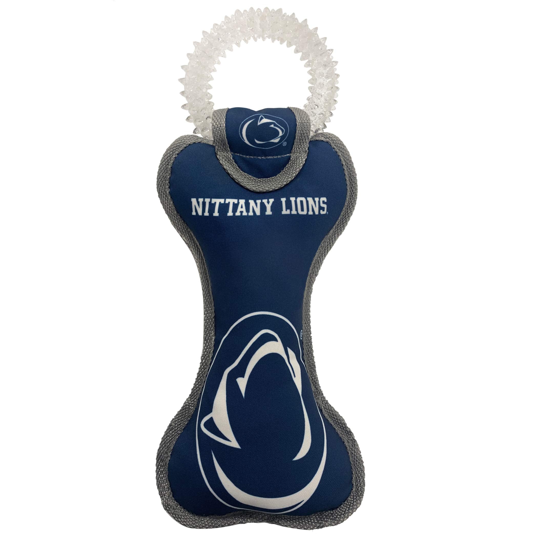Pets First Ncaa Penn State Nittany Lions Dental Dog Tug Toy With Squeaker. Tough Pet Toy For Healthy Fun, Teething & Cleaning Pe
