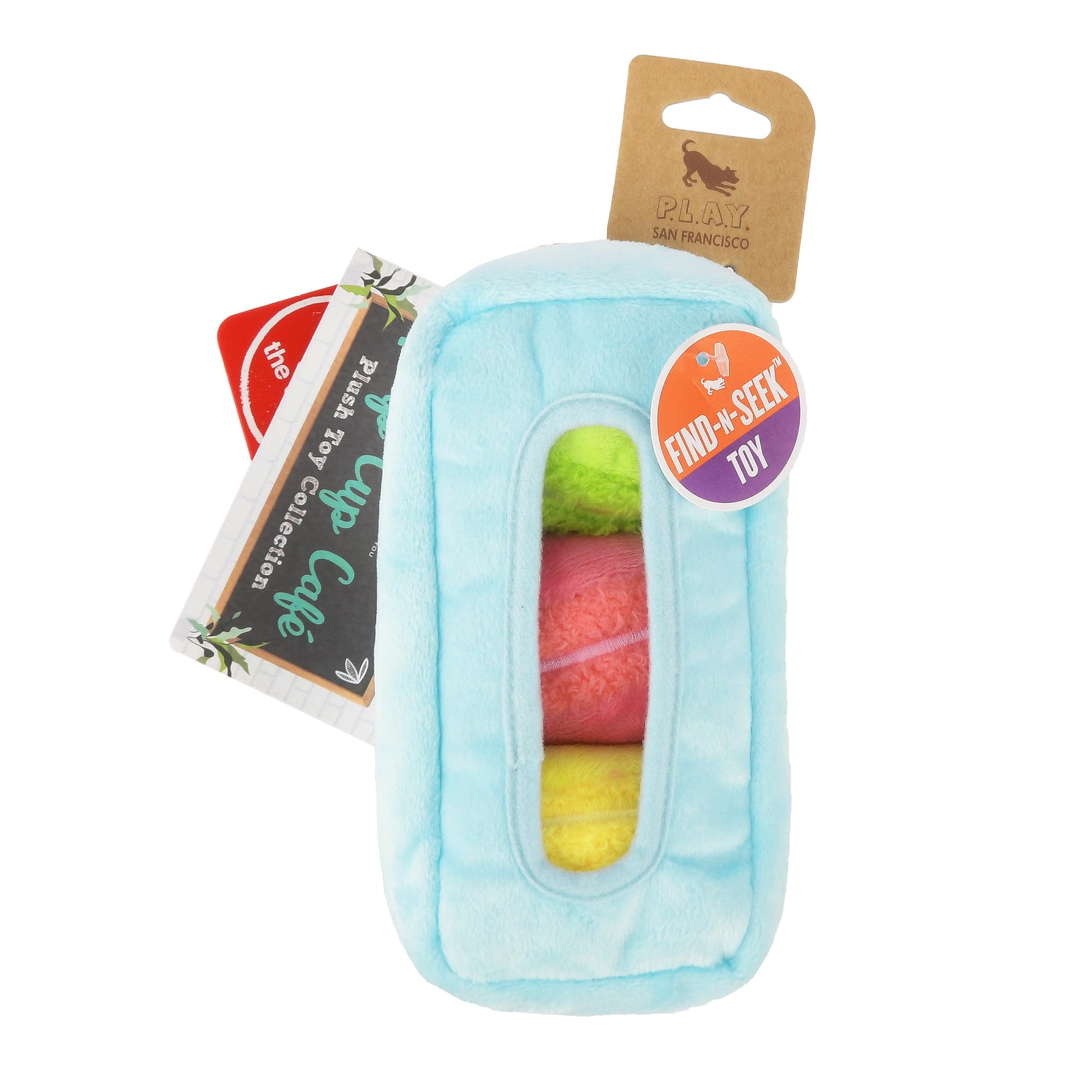 P.L.A.Y. Cute Plush Dog Toys - Coffee Shop Food Themed Durable Squeaker Chew Toy, Great for Puppies & Small, Medium, Large Dog B