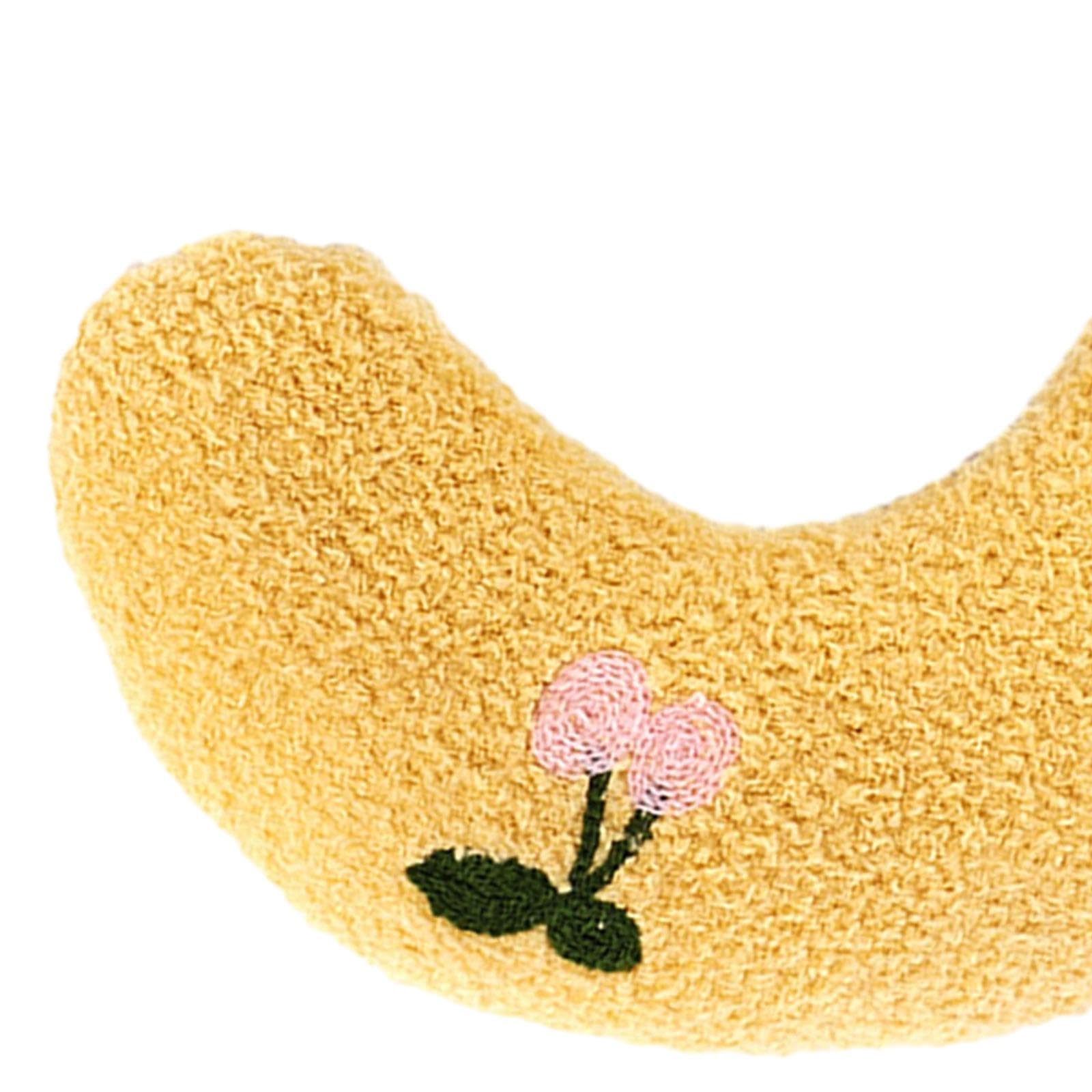 APIRILY Pet Neck Pillow Half Donut Cushion Sleep Pillow for Cat Kitty Small Dog Yellow | Pet Supplies | Dog Supplies | Beds