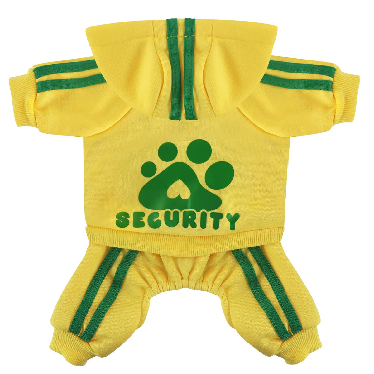 Otunrues Dog Hoodie, Dog Clothes Pullover 4 Legs Dog Jumpsuit Fleece Sweatshirt Security Patterns Dog Outfit Doggie Winter Coat Puppy Hoodied For Small Medium Large Dogs Cats Apparel(Yellow, Xxl)