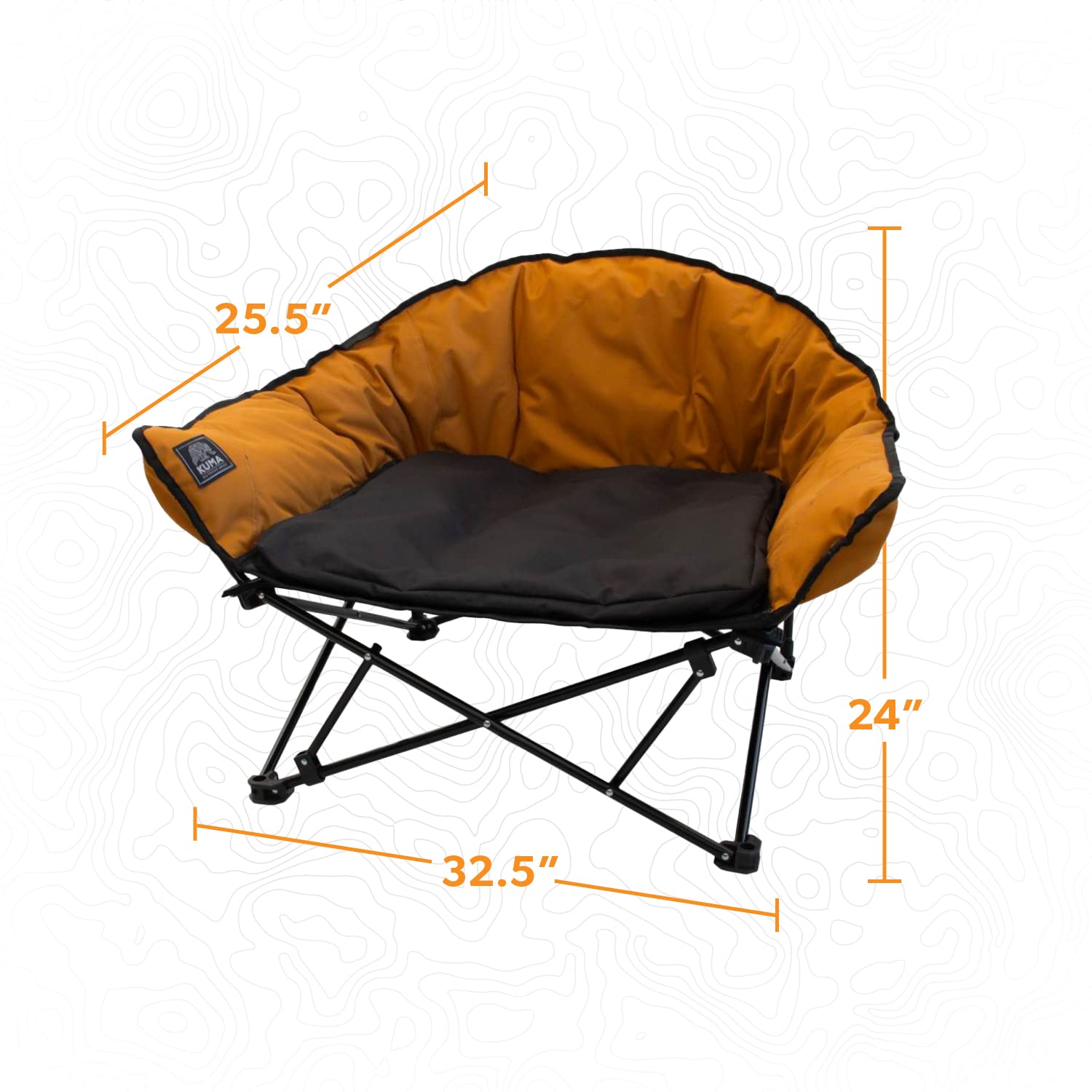 Kuma Outdoor Gear KM-DG-SB Lazy Bear Dog Bed - Sierra/Black