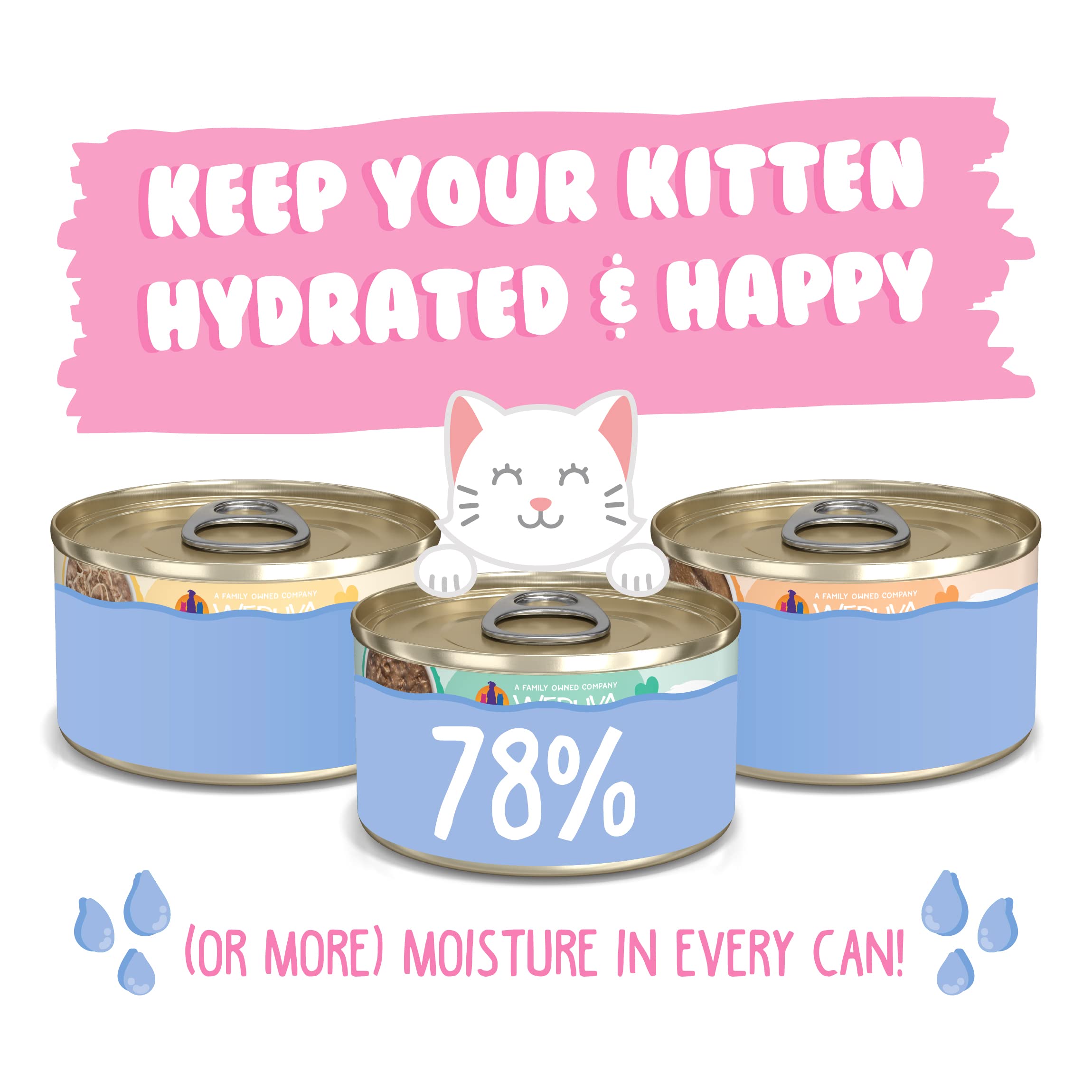 Weruva Kitten, Kitten Can Jam! Variety Pack, 3oz Can (Pack of 12)