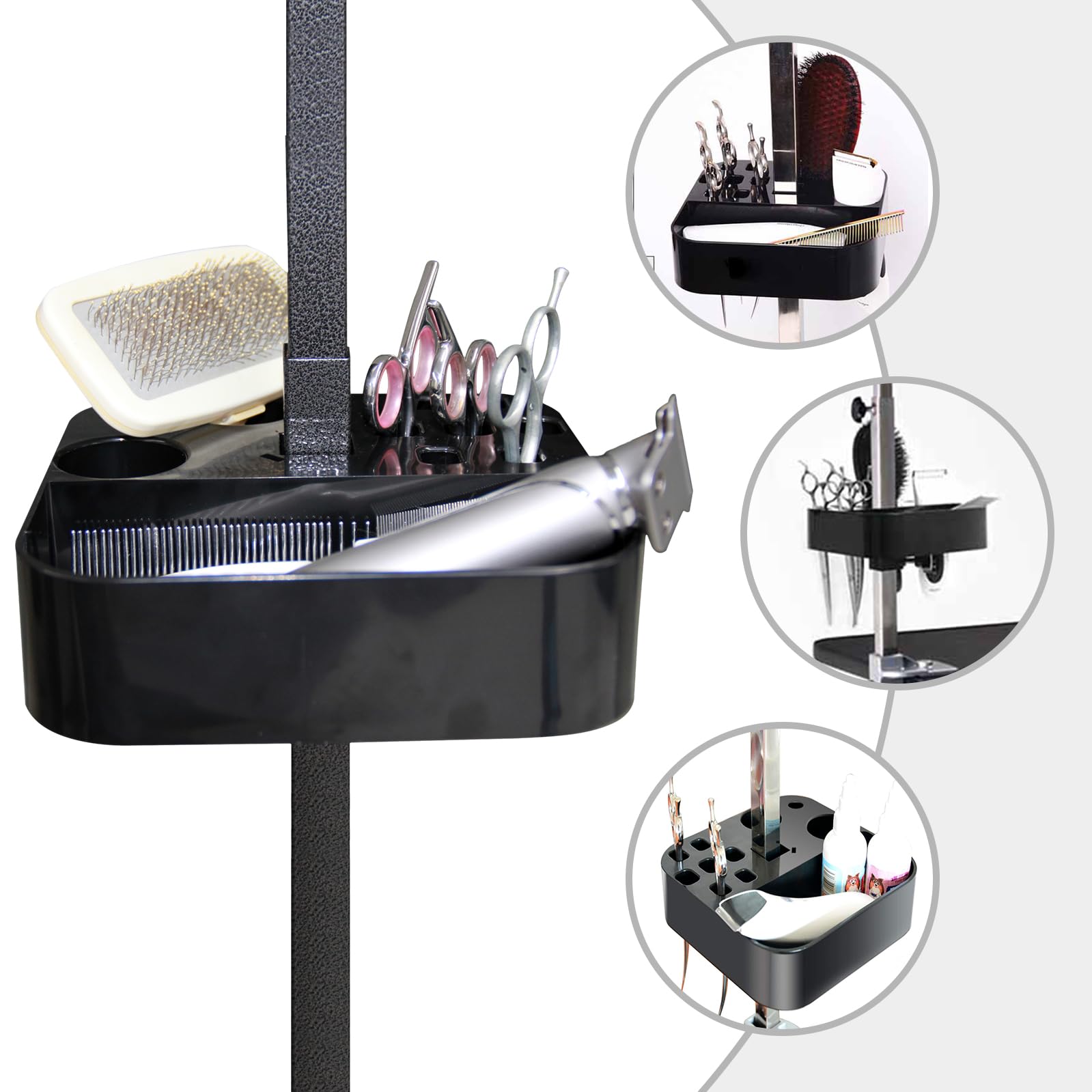 Portable Pet Grooming Tool, Dog Grooming Arm Accessories, Hairdressing Scissors Clips Brushes Organizer For Pet Shop