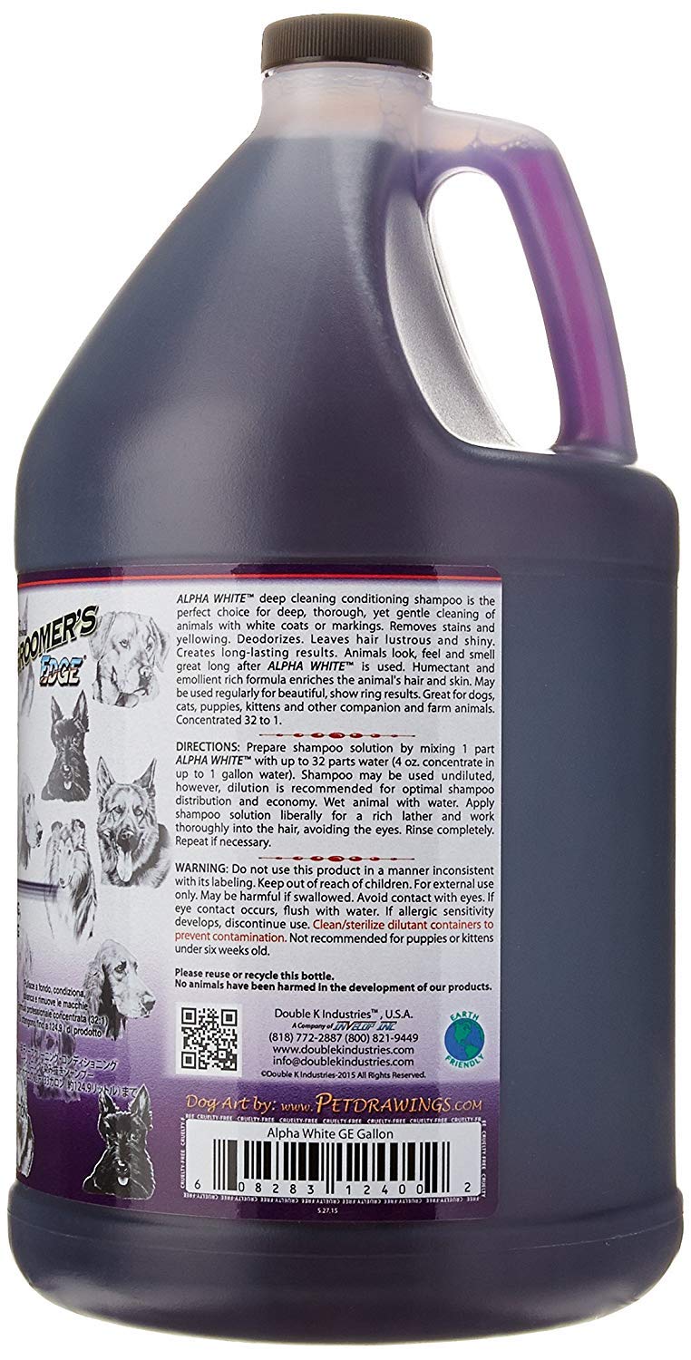 Groomers Edge Alpha White Shampoo, 1 Gallon