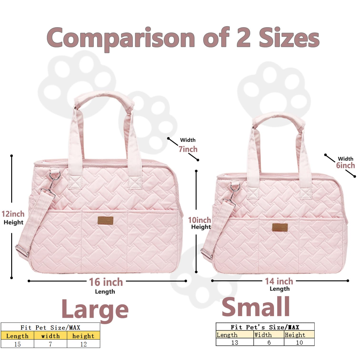 Patazone Small Puppy Purse Woman Bag,Cat/Puppy Carrier Handbag With Multiple Pockets,Breathable Mesh Soft Cushion,Pets Traveling