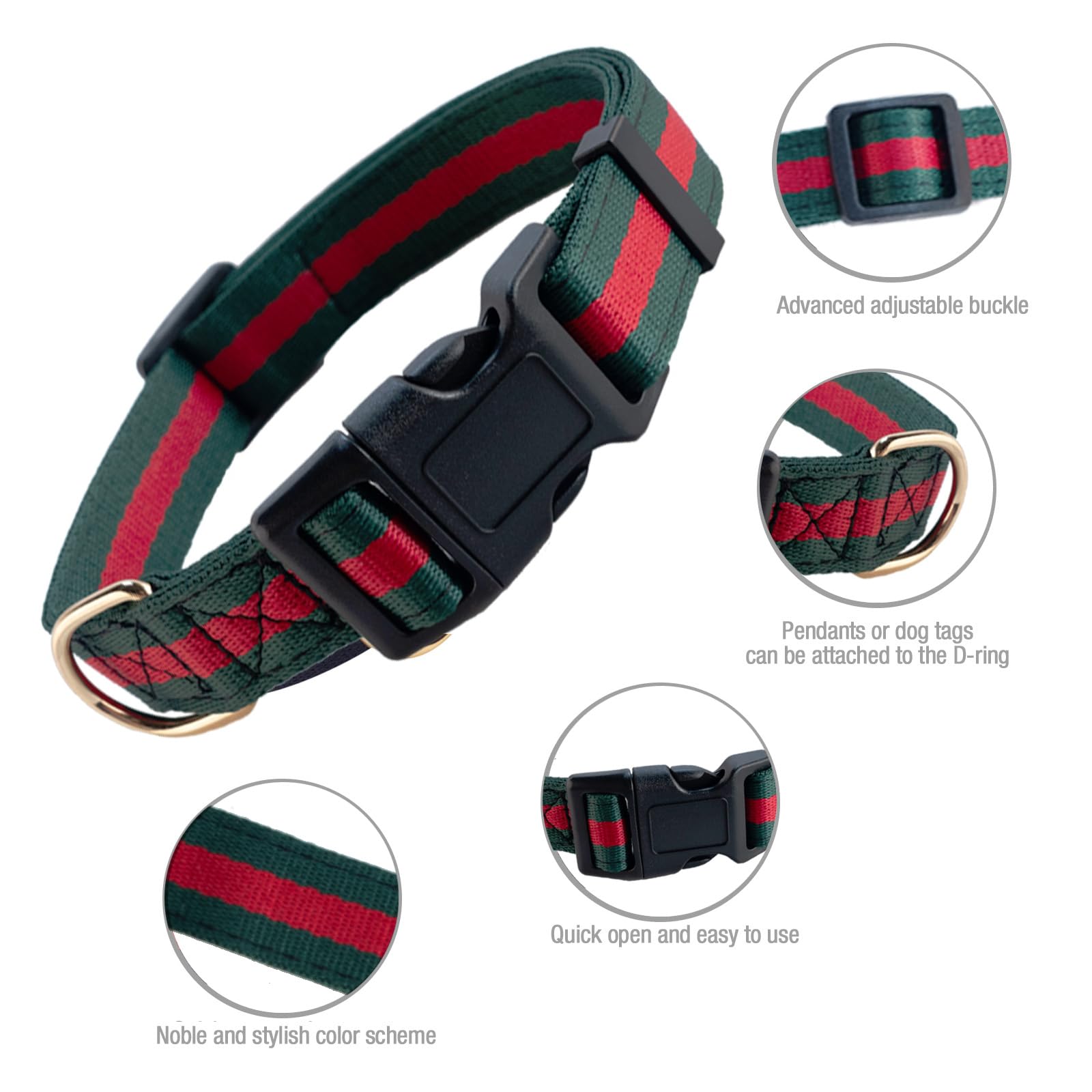 Nobility and Elegant Dog Collar, Comfortable and Durable Pet Collars,Luxury Dog Collars Packing Gift for Big Large Dogs