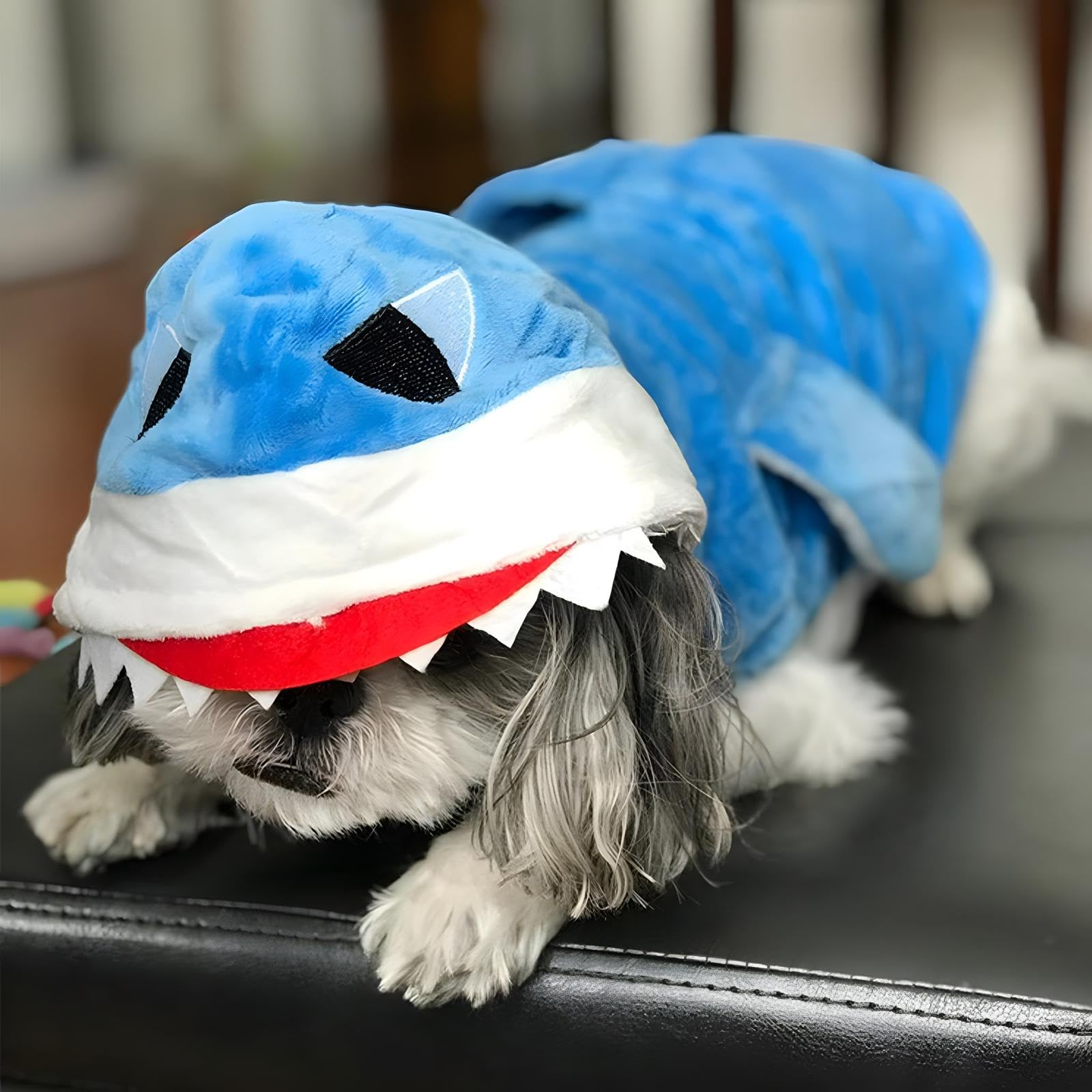 Nacoco Halloween Pet Shark Costume - Dog Cute Clothes Hoodie Cat Warm Outfit Coat Apparel For Small Medium Large Dogs And Cats (Grey, M)