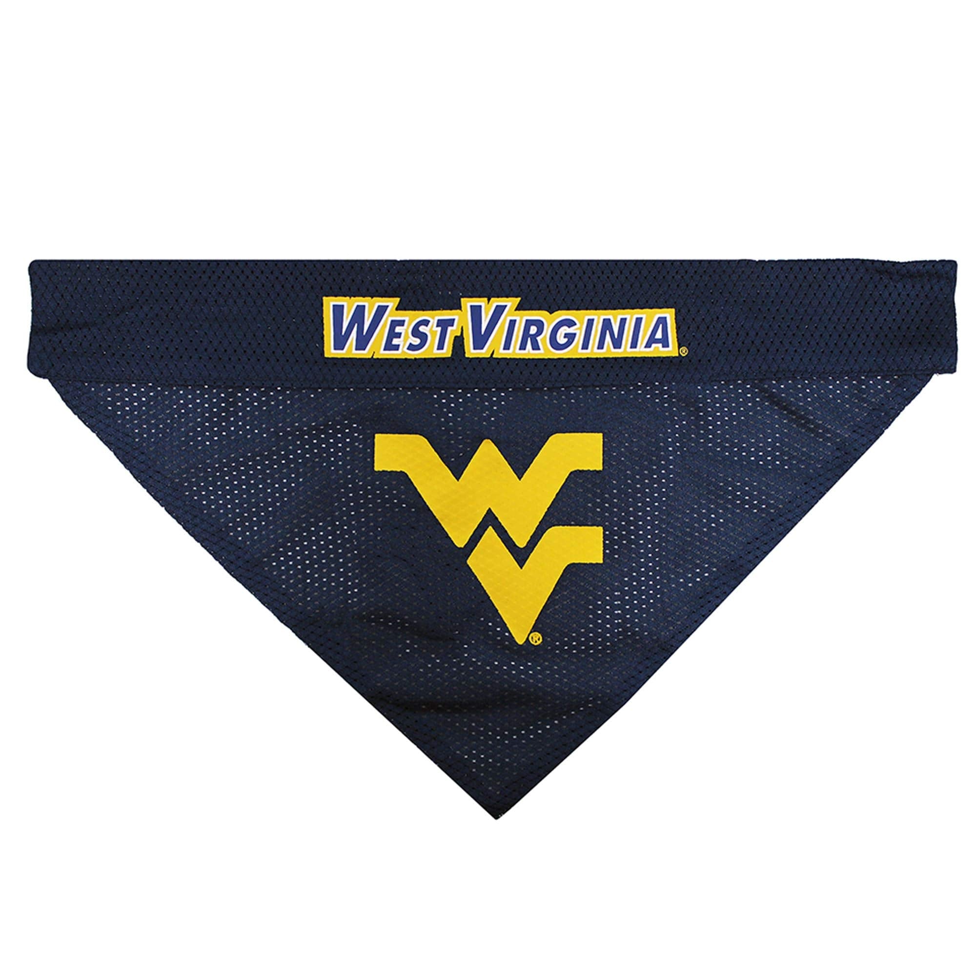 Pets First Collegiate Pet Accessories, Reversible Bandana, West Virginia Mountaineers Size Large/X-Large