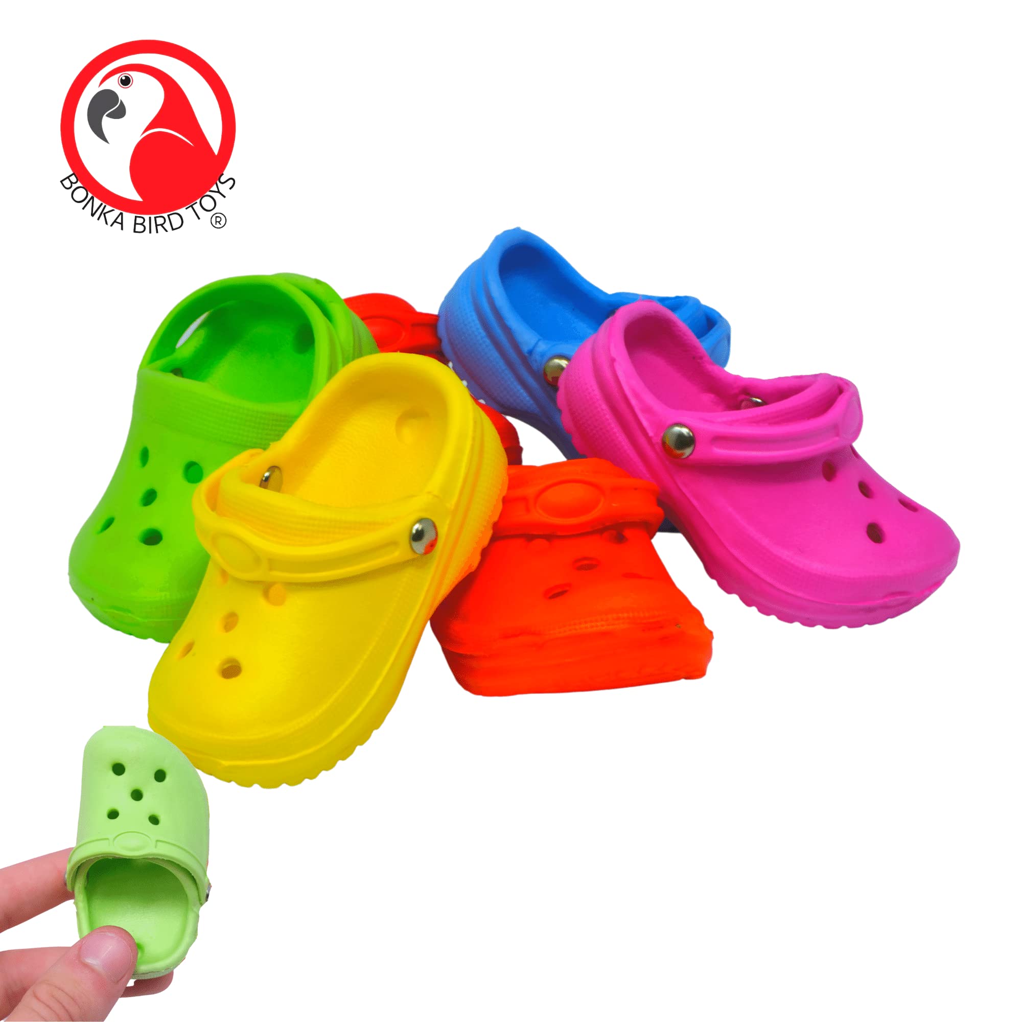 Bonka Bird Toys 2183 Pk6 Mini Sandal Foot Beak Chew Throw Parrot Parakeet Quaker Budgie Finch Cockatoo