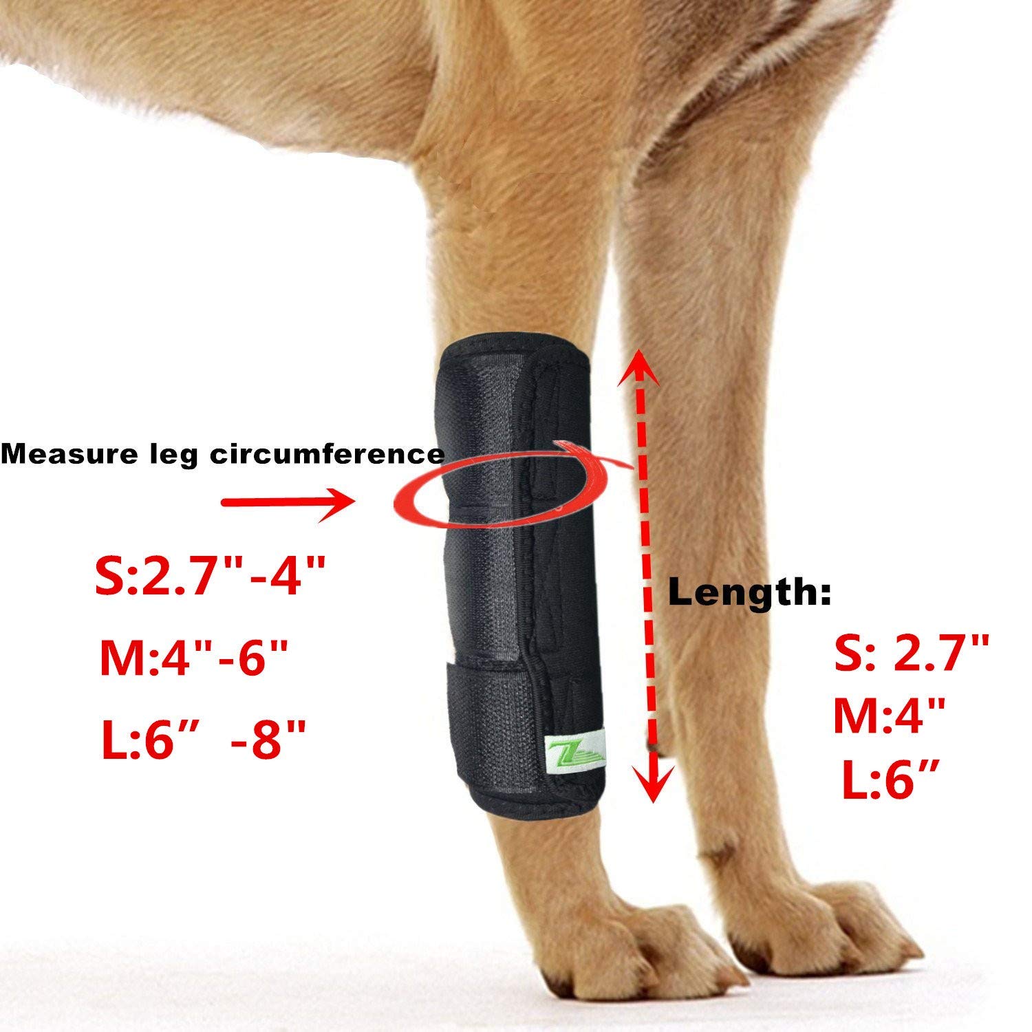 Dog Leg Brace One Pair Heals Hock Joint Wrap Sleeve for Front Legs(M/Front)