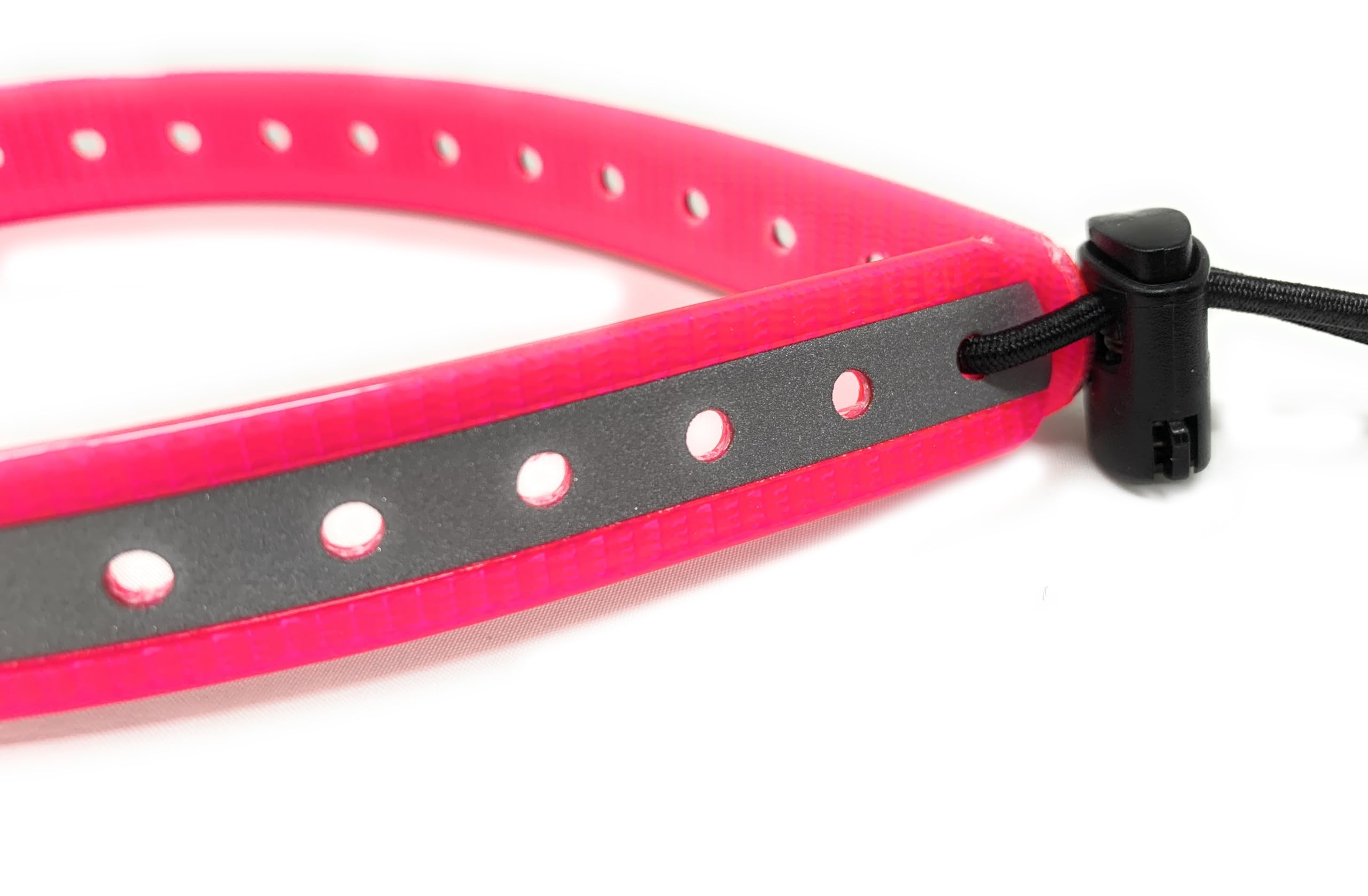 Replacement GPS eCollar with Adjustable Bungee, Multi-Hole Design, and Secure Toggle Closure for Small Dogs (Reflective Red, Sma
