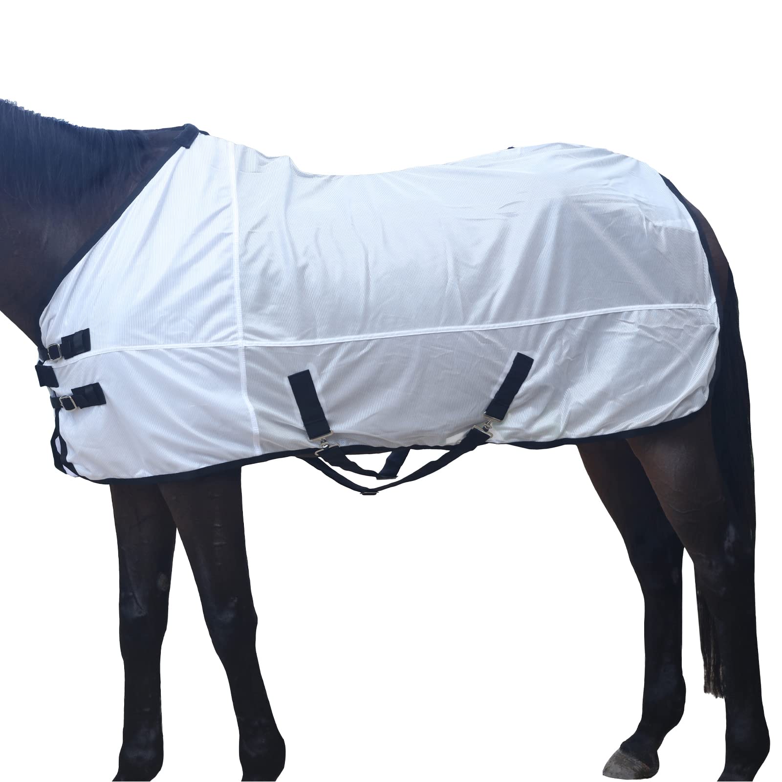 Gallopoff Comfy Mesh Horse Fly Sheet Equine Summer Sheets Stand Neck White 66