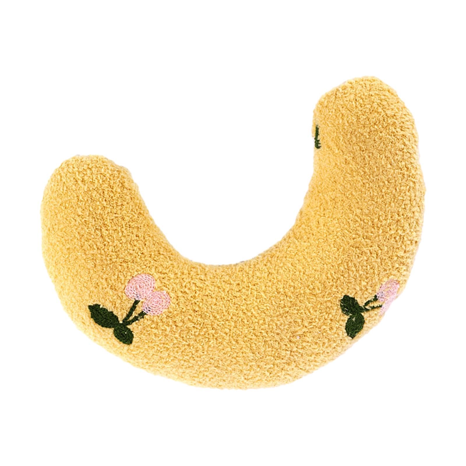 CALANDIS Pet Neck Pillow Half Donut Cushion Sleep Pillow for Cat Kitty Small Dog Yellow | Beds | Dog Supplies