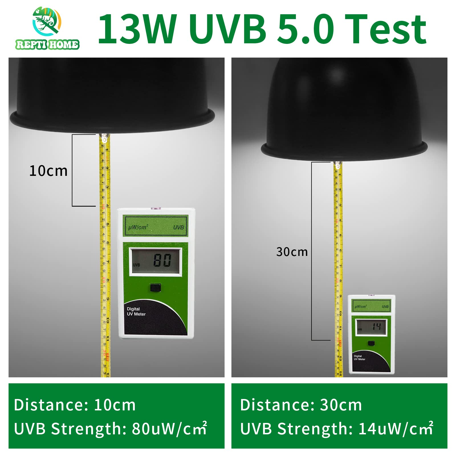 Repti Home Uvb Reptile Light 5.0, 13W Tropical And Sub-Tropical Uva Uvb Bulb For Reptiles, Tropical Terrarium Compact Fluorescen