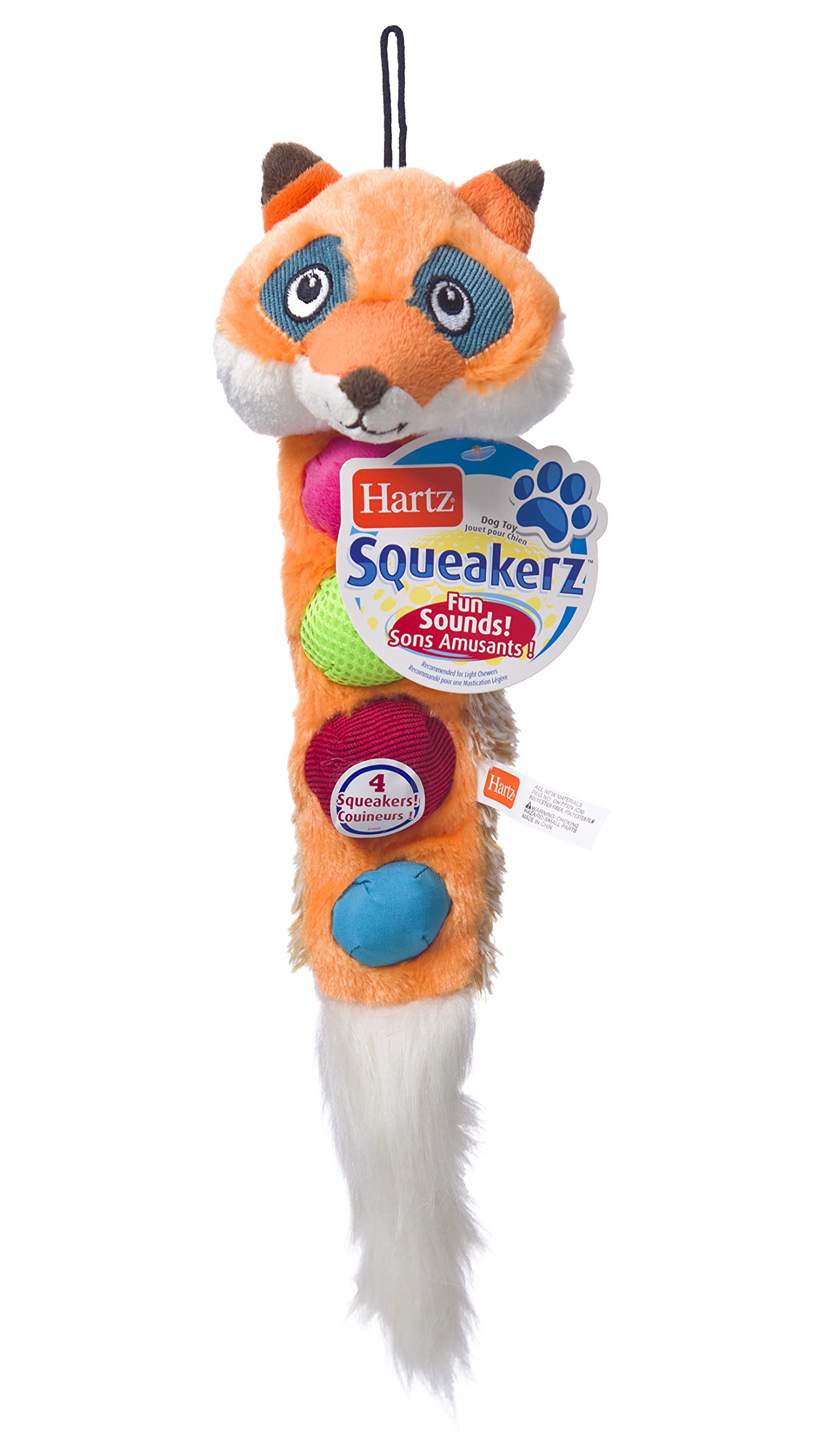 Hartz Squeakerz Stuffing-Free Plush Woodland Animal Dog Toy