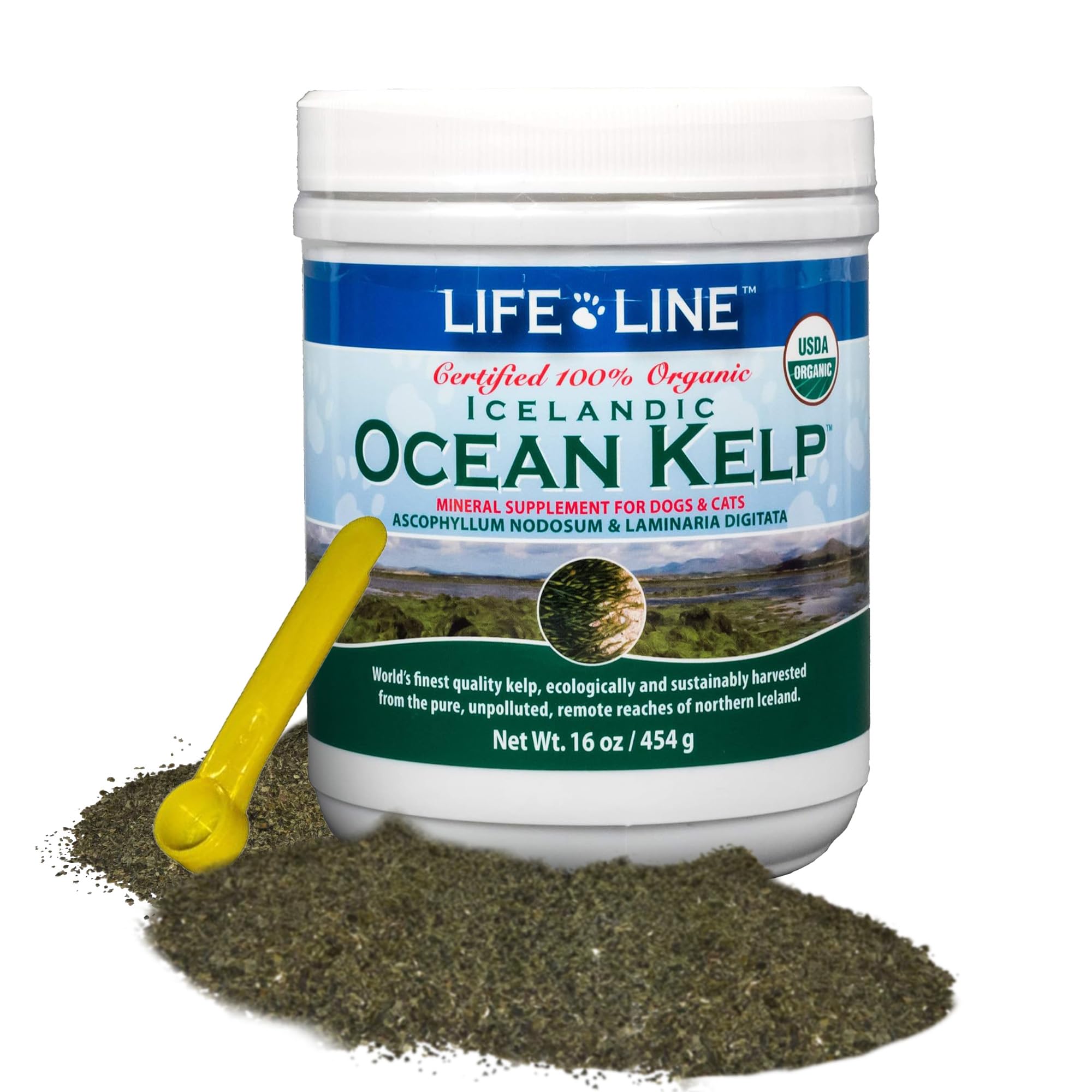 Life Line USDA Certified Organic Ocean Kelp for Pets & Livestock | Supports Skin & Coat Health, Immune Function, and Dental Hygi