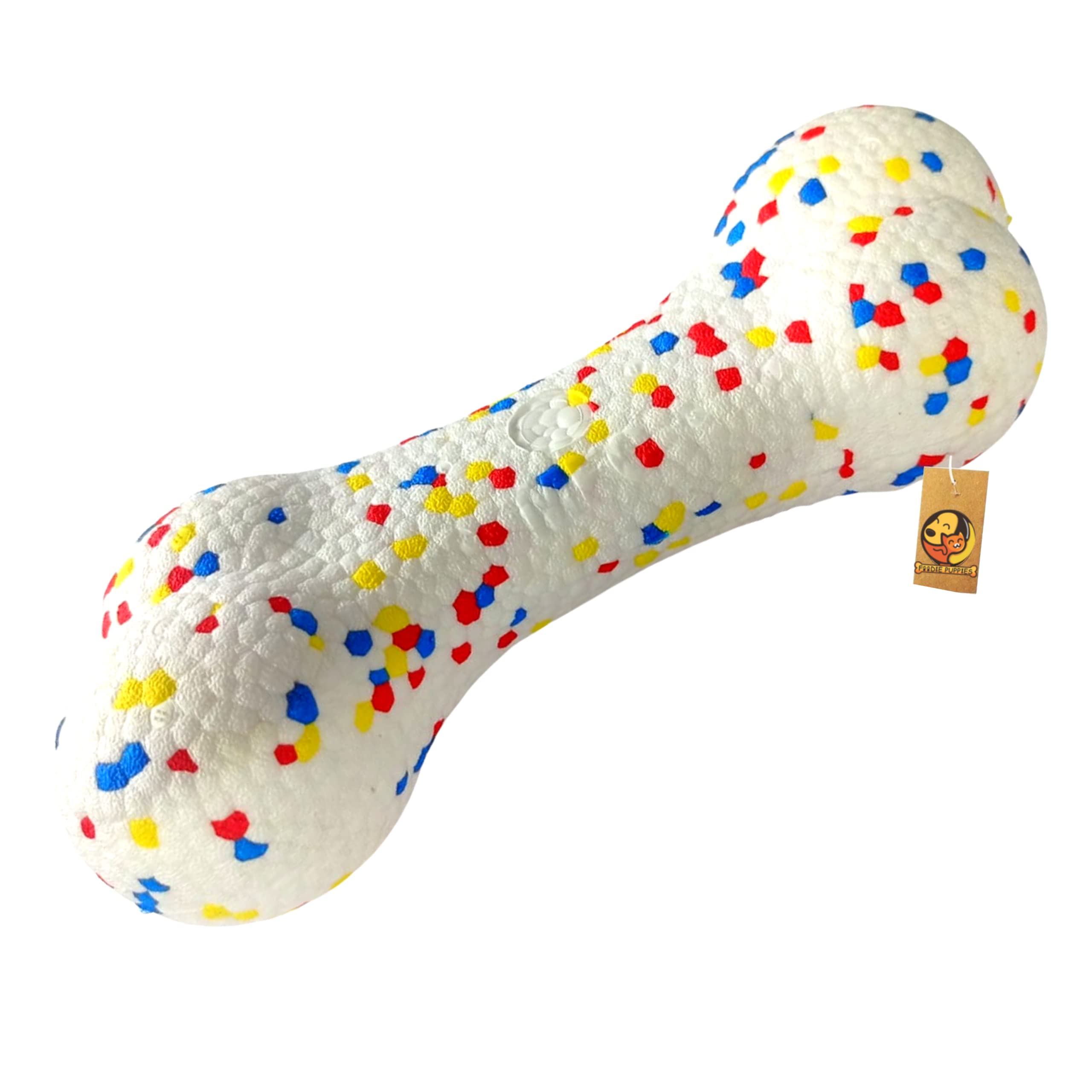 Foodie Puppies Dog Ball Interactive Thermo Chew Toy for Small to Medium Dogs  (Pop Bone, Large) | Durable, Bite Resistant, Ligh