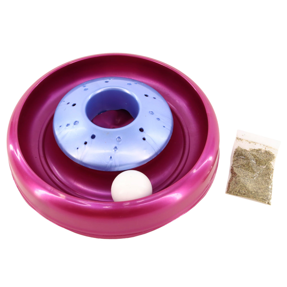 Coastal Pet Turbo Catnip Cyclone Cat Toy - Interactive Cat Toy Ball Track - For Cats And Kittens - Aqua Mulberry - 10'