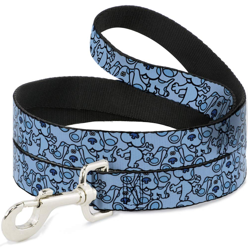 Buckle-Down Dog Leash Blues Clues Blue Poses Scattered 4 Feet Long 1.0 Inch Wide