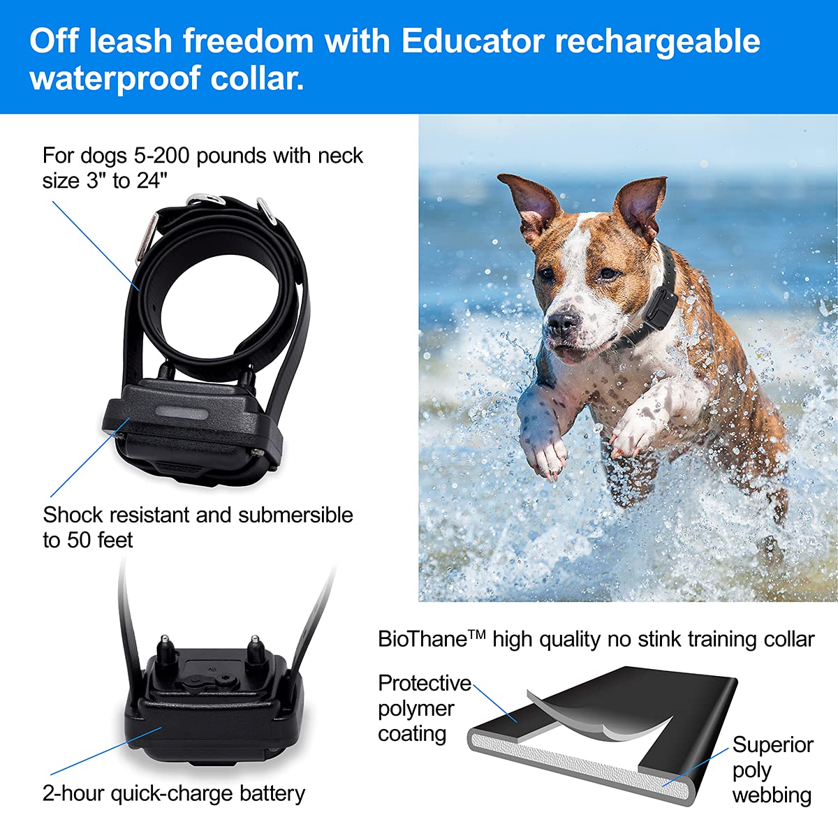 Educator Pf-1000 E-Fence Underground Fence Containment System For Dogs Installed By You Kit (Boundary Kit And Wire Sold Separately)