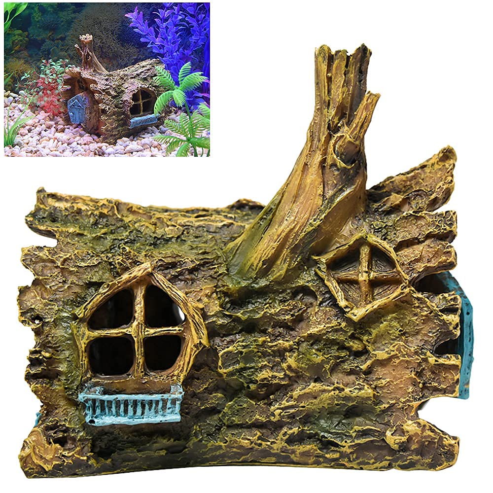 fazhongfa Fish Tank Decorations Betta House Hide Cave Aquarium Ornament Small and Medium Fish Accessories Fish Resin Toys Hideou