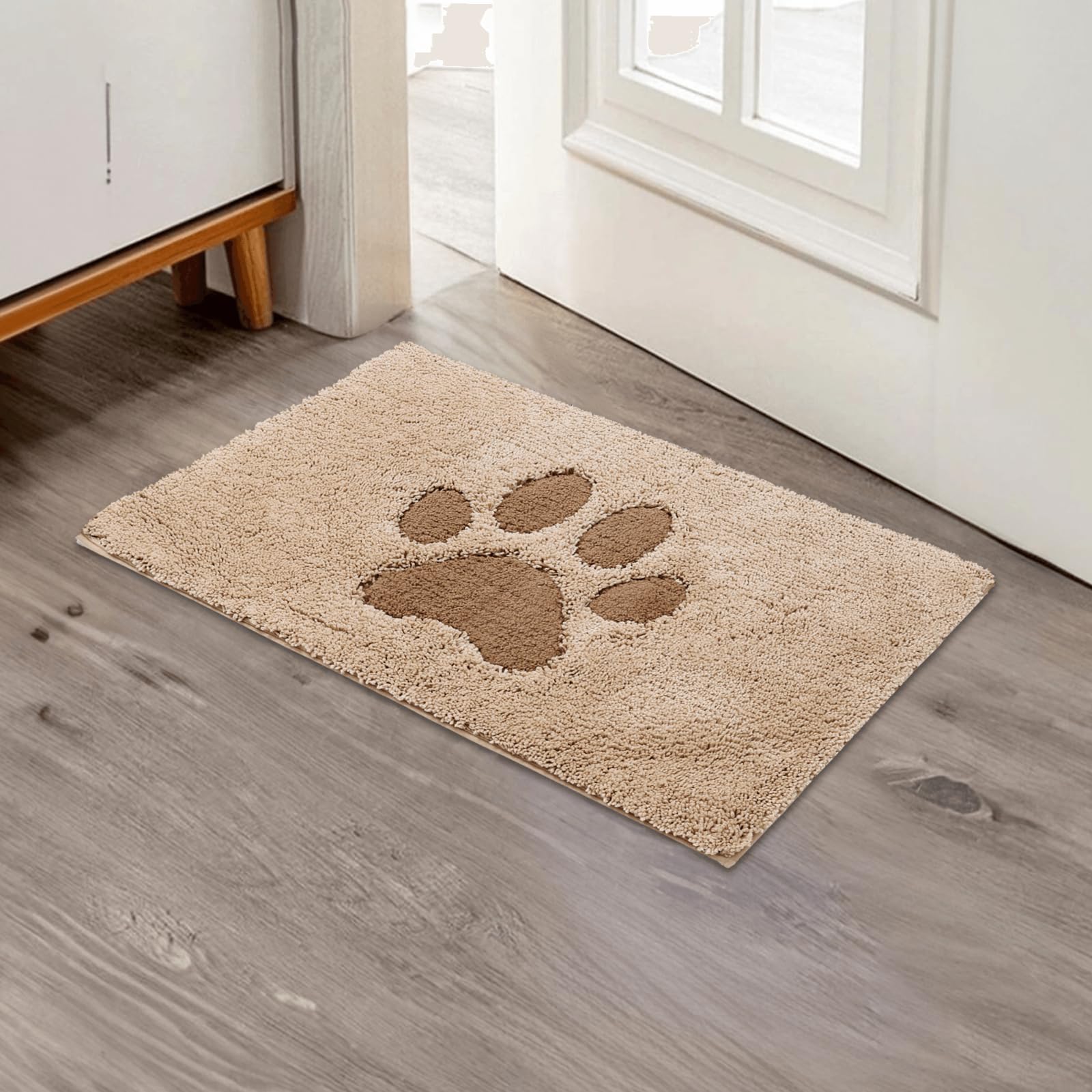 Oiilores Door Mat Indoor Super Absorbent Microfiber Washable Pet Rug, Low-Profile Entryway Rug with Non-Slip Backing, Dirty Trap