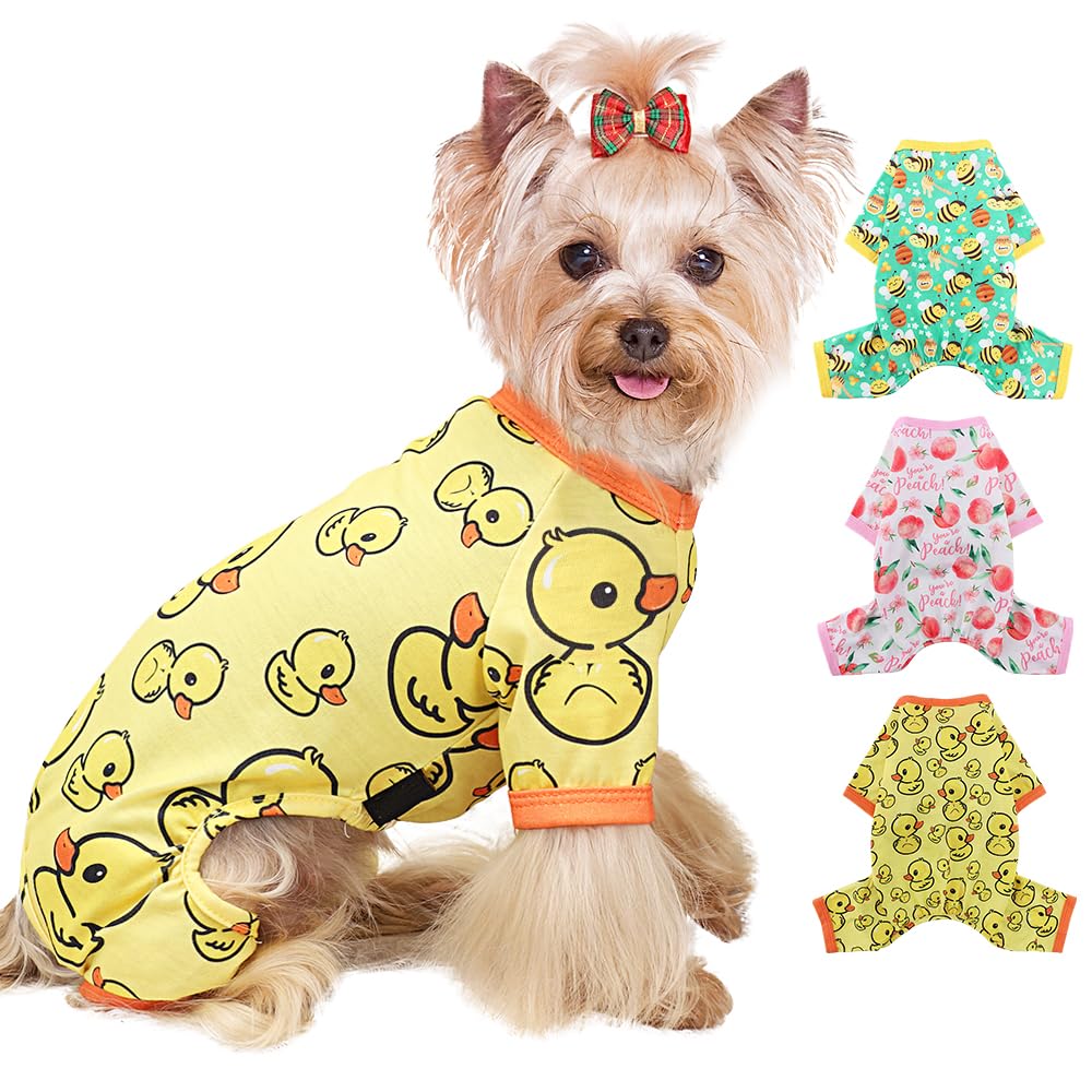 Yikeyo Dog Pajamas Small Sized Boy Girl, Cotton Stretchable Pet Clothes Jammies Puppy Outfits For Dogs Female Male, Spring Summe
