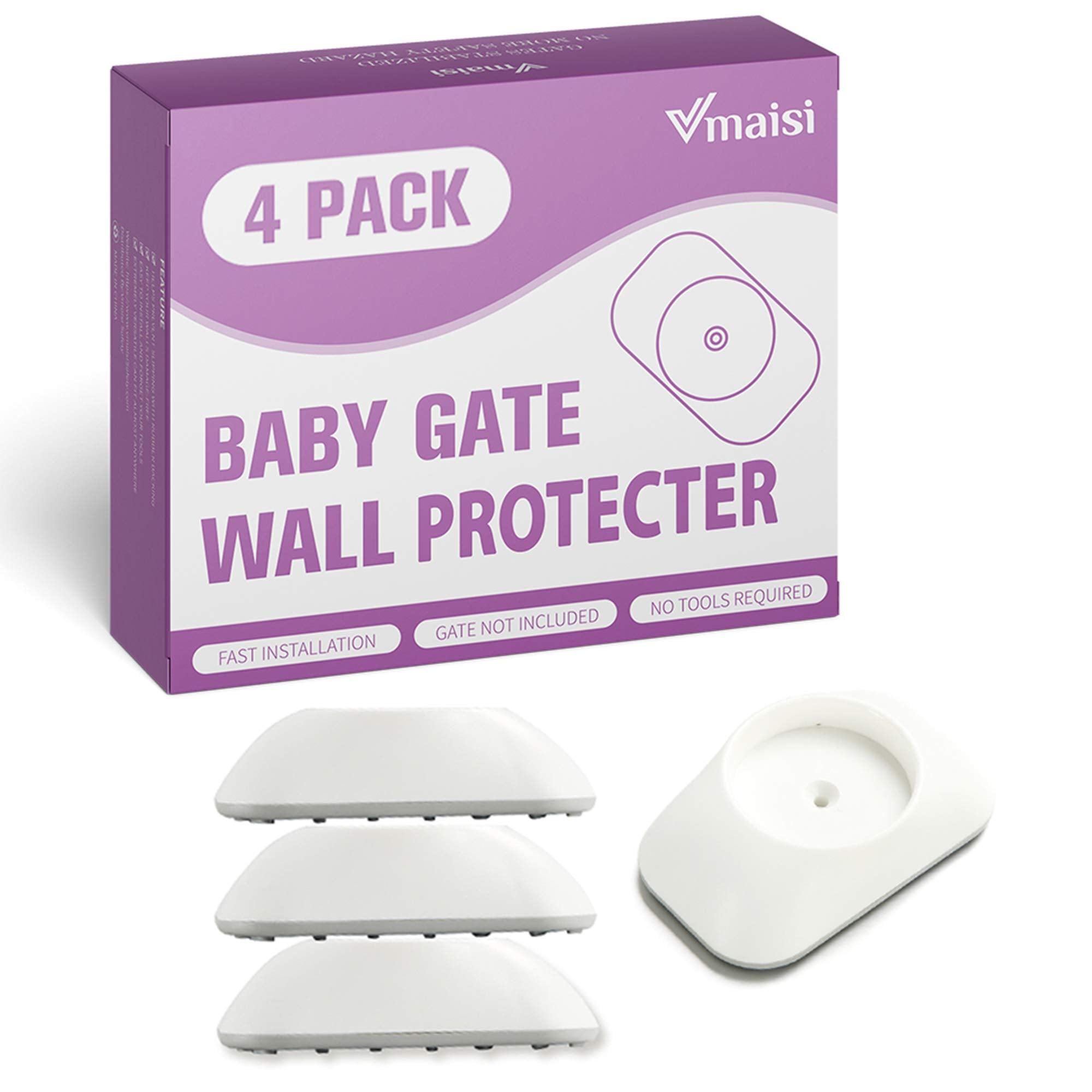 Vmaisi Baby Gate Wall Cup Protector Make Pressure Mounted Safety Gates More Stable - Wall Damage-Free - Fit for Doorway, Door Fr
