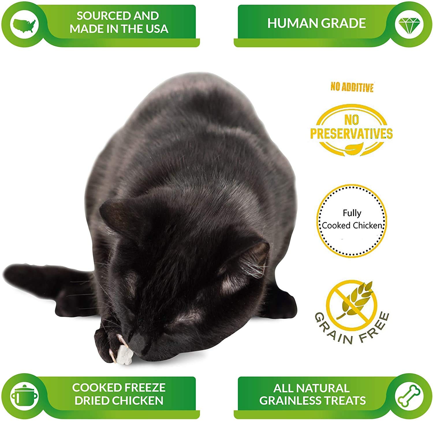 Cat-Man-Doo Life Essentials All Natural Freeze Dried Chicken Crushed Sprinkles Powder for Dogs & Cats - No Fillers, Preservative