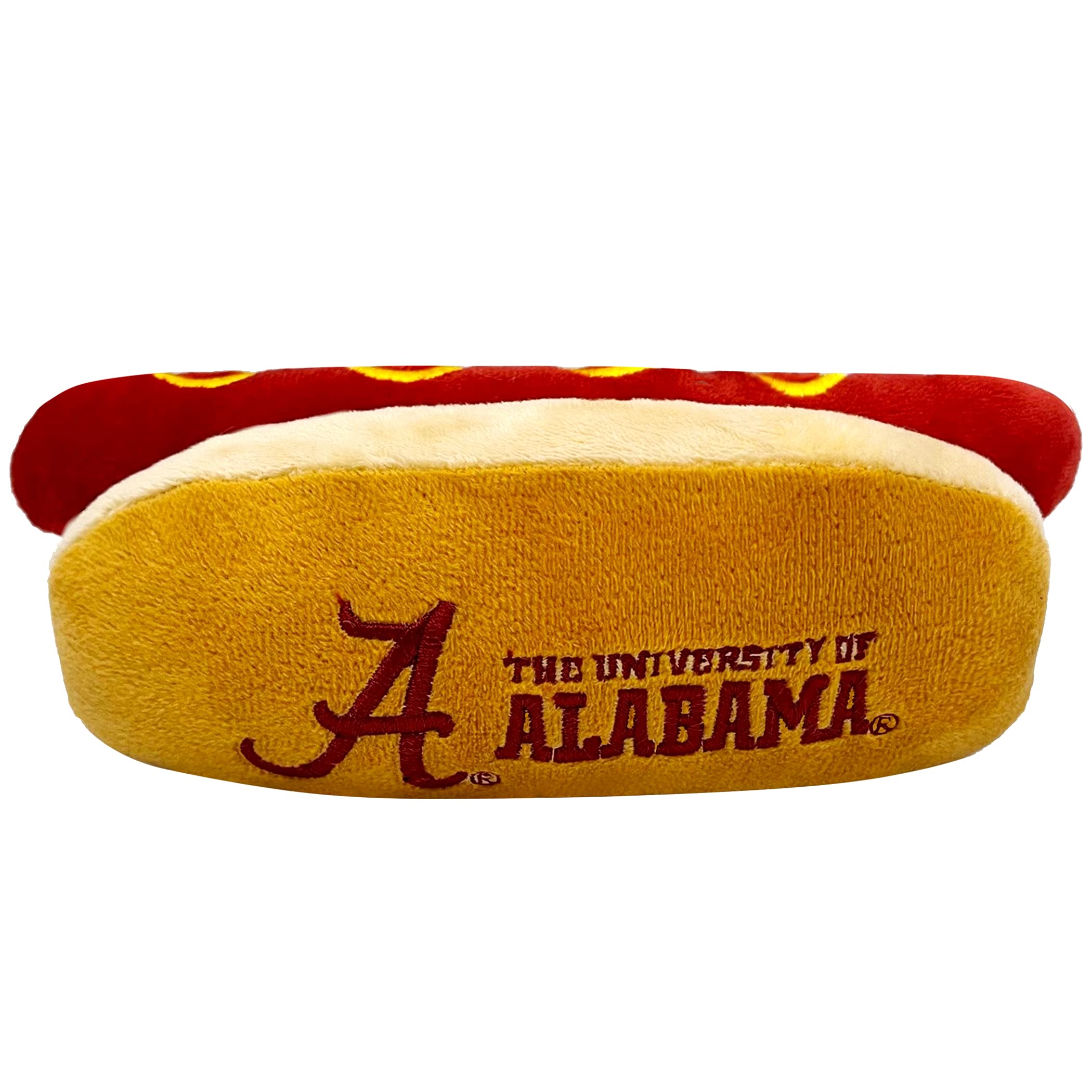 Pets First Ncaa Alabama Crimson Tide Hot Dog Plush Dog & Cat Squeak Toy- Cutest Hot-Dog Snack Plush Toy For Dogs & Cats With Inn